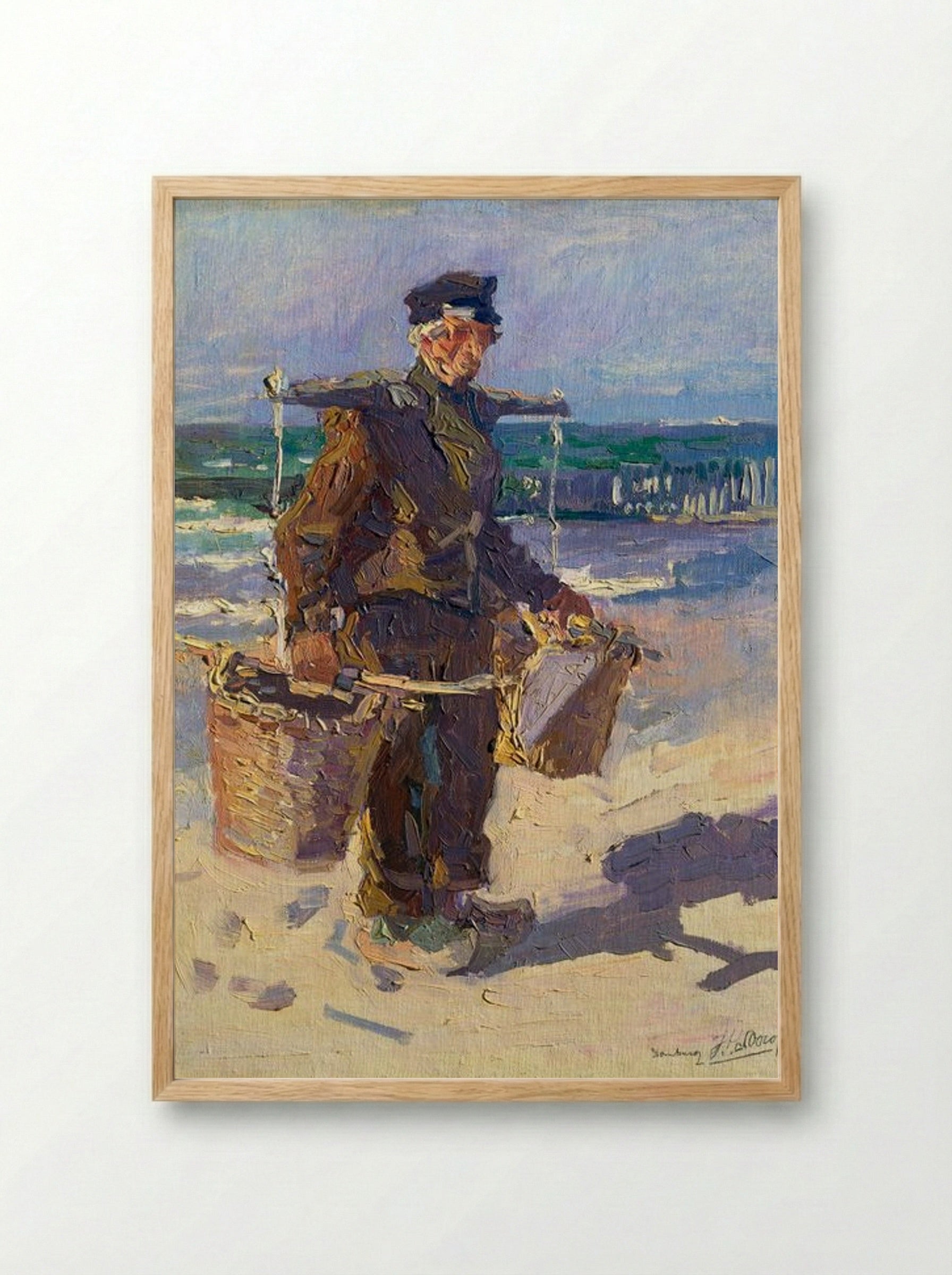 The Shell Fisherman - Jan Toorop - Framed Print Wood