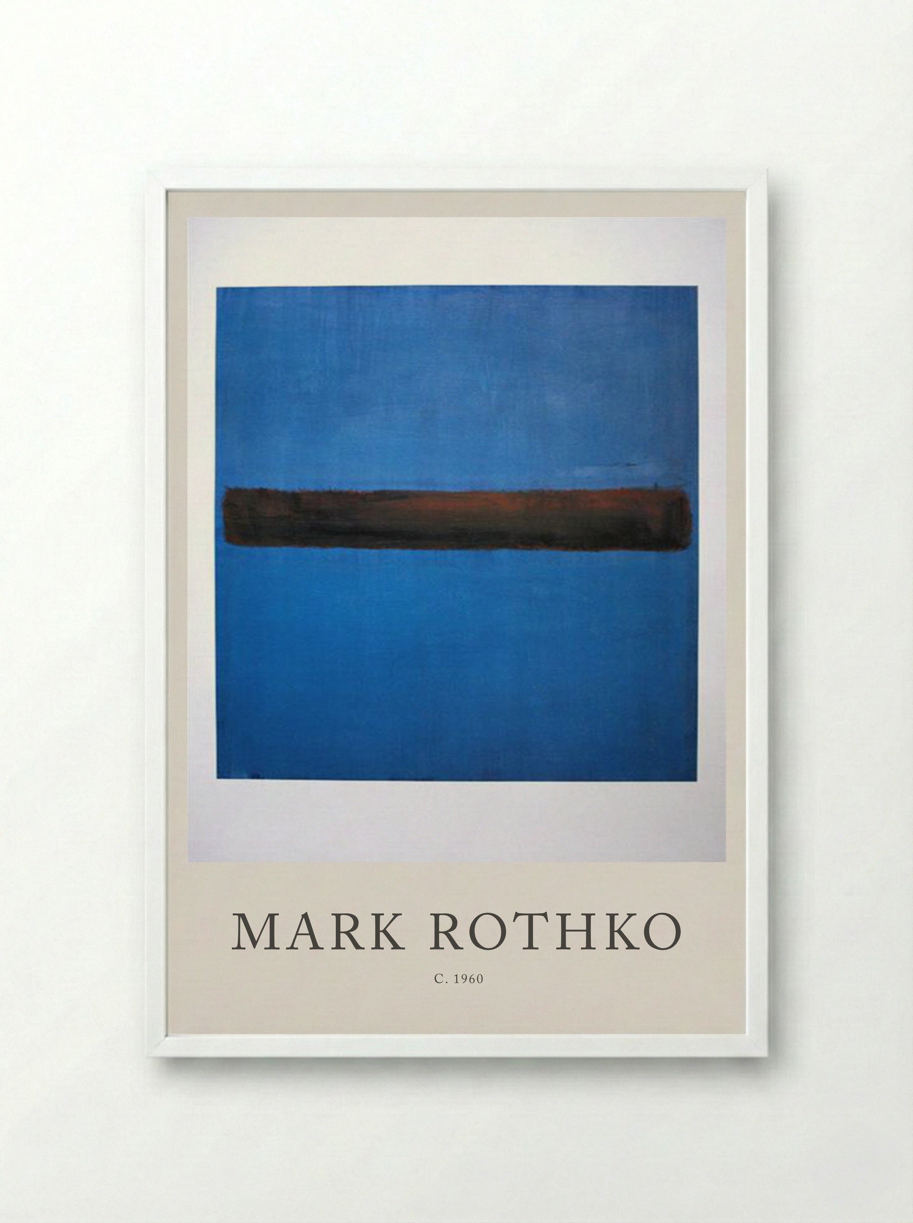 Untitled (Blue and Brown) - Mark Rothko - Framed Print White