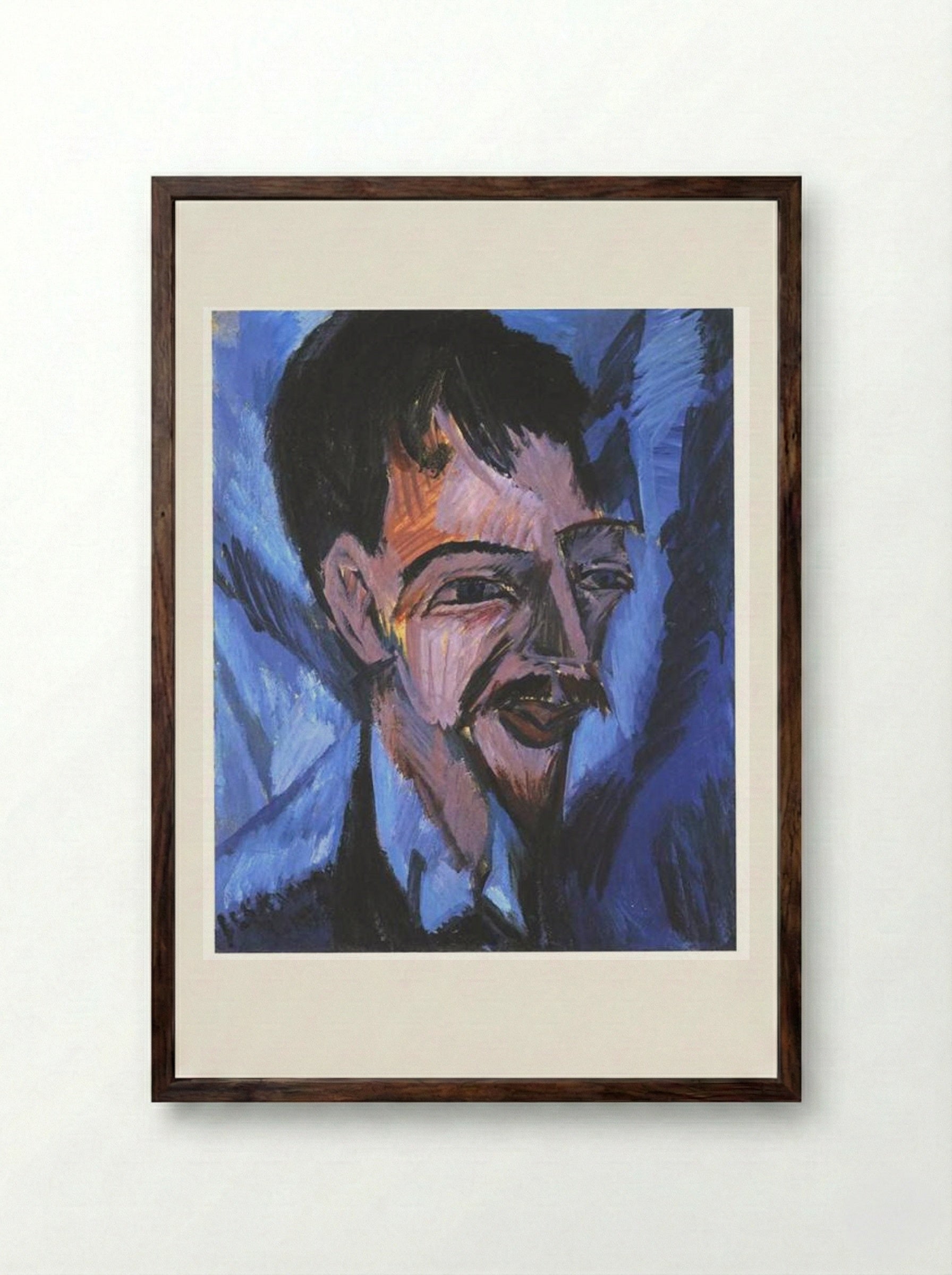Alfred Döblin - Ernst Ludwig Kirchner - Framed Print Dark Wood
