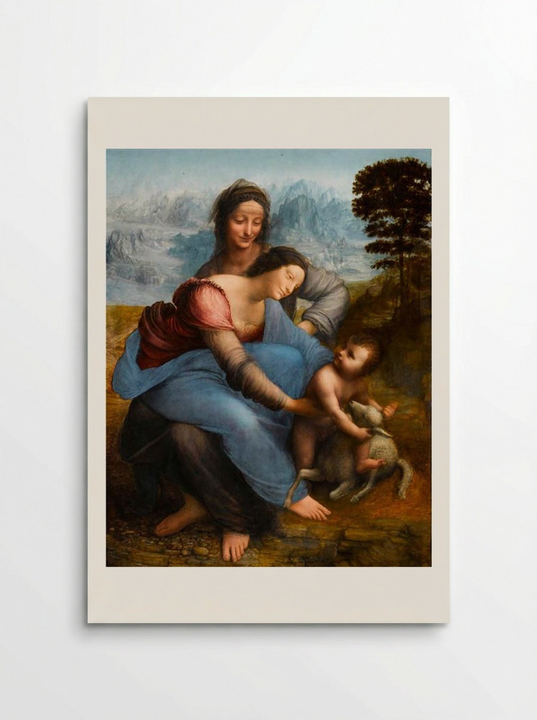 The Virgin and Child with Saint Anne - Leonardo da Vinci - Poster
