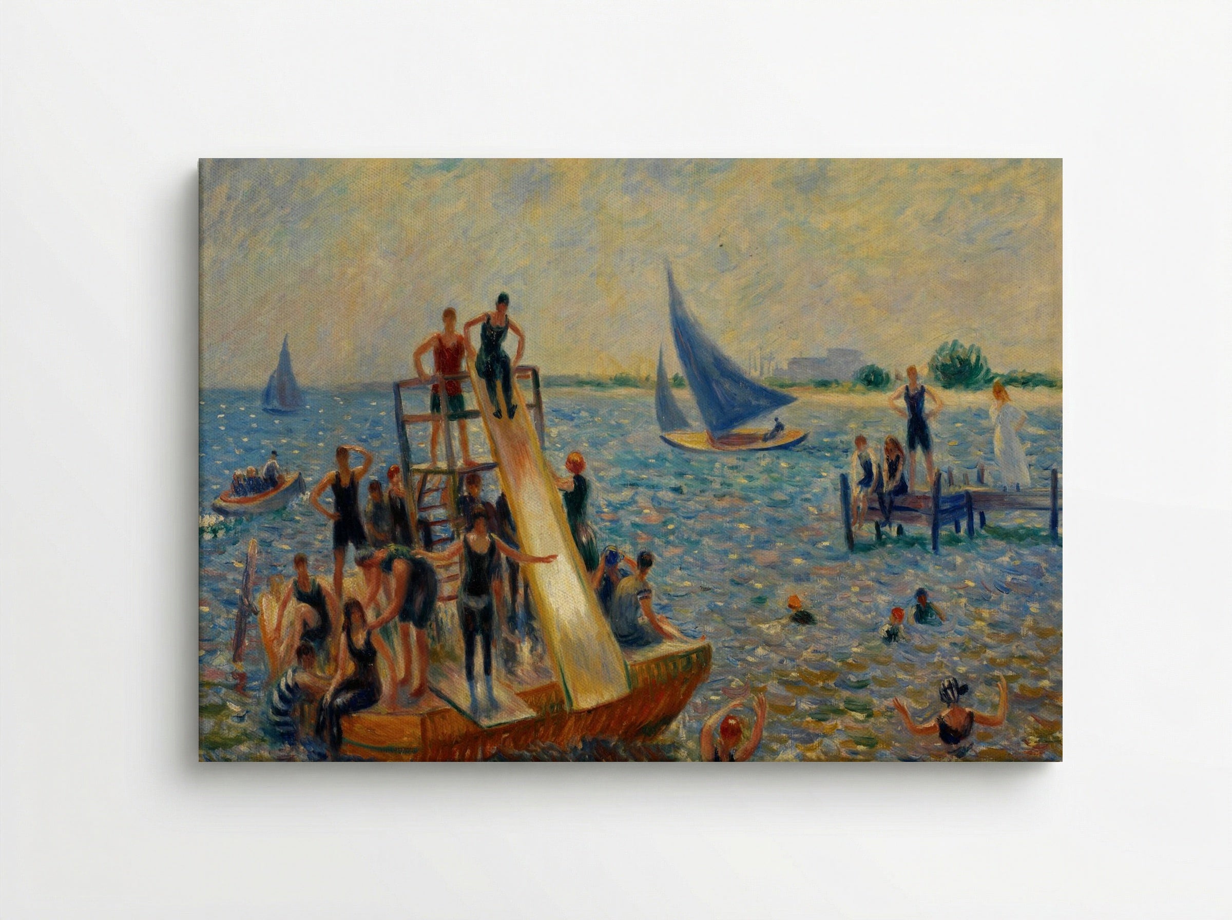 The Raft - William James Glackens - Canvas