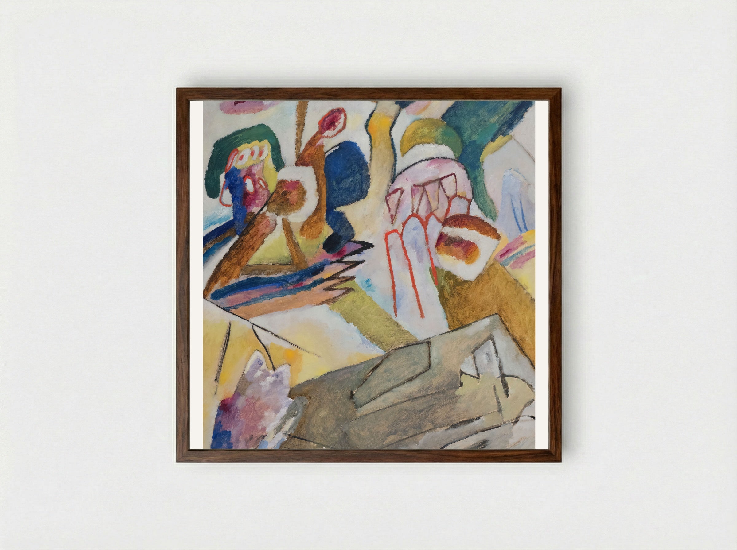 Improvisation 18 - Wassily Kandinsky - Framed Print Dark Wood