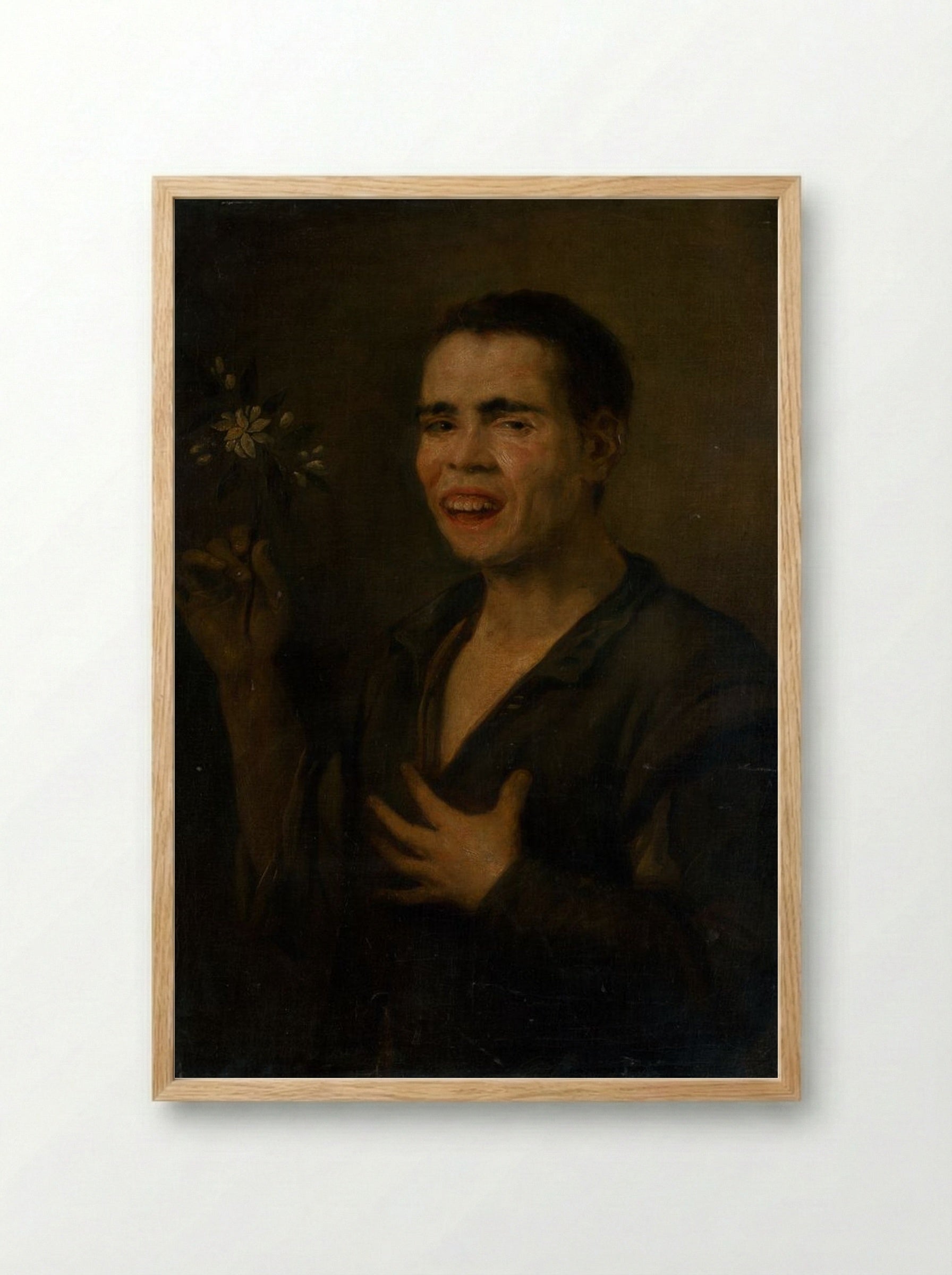 Boy with Orange Blossom - Bartolomé Esteban Murillo - Framed Print Wood