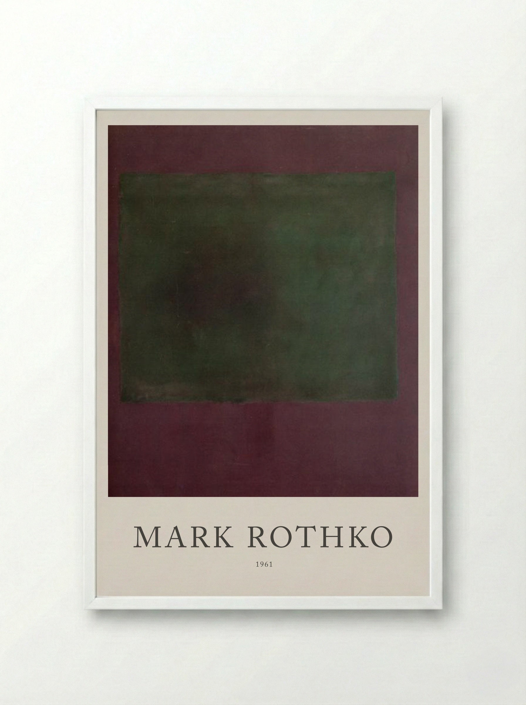 Untitled (Green and Maroon) - Mark Rothko - Framed Print White
