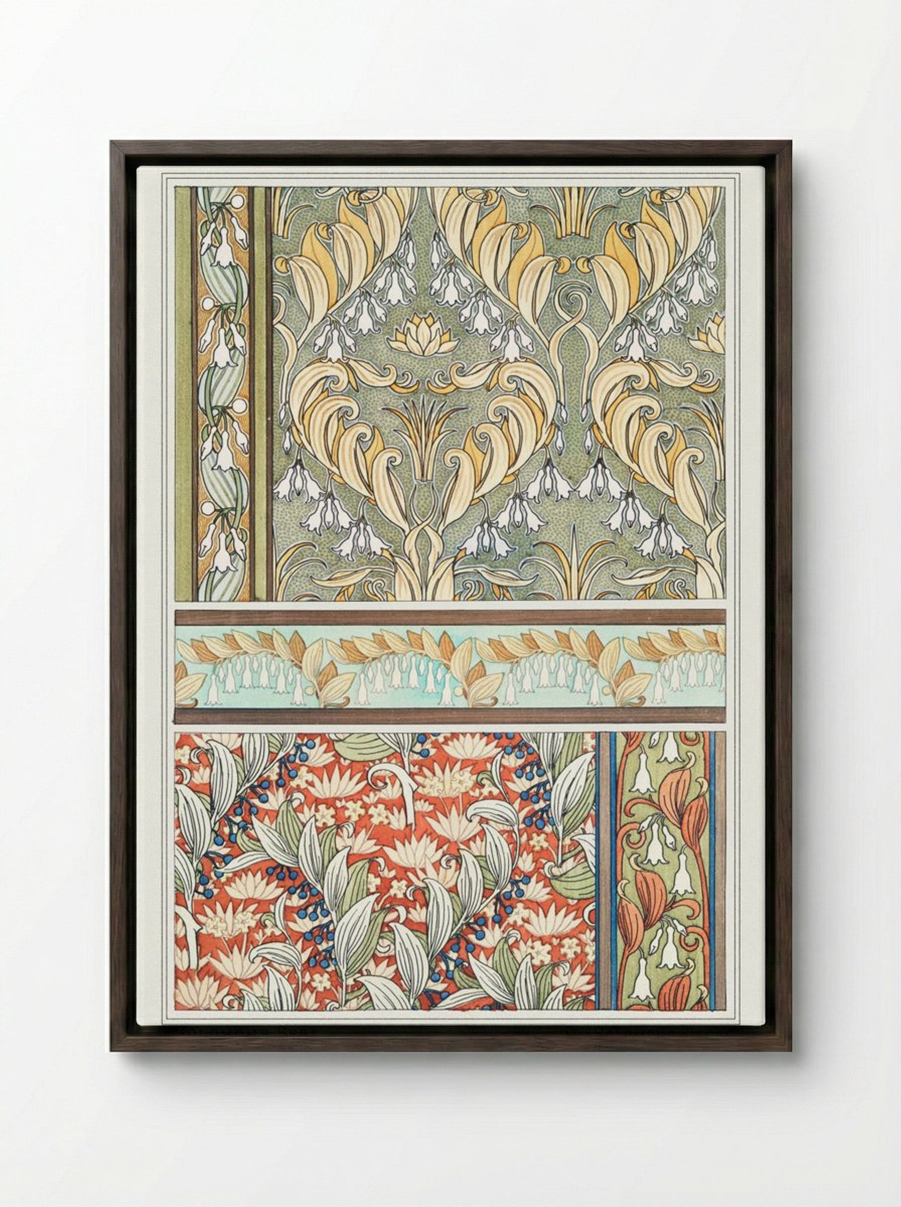 Sceau de Salomon (Solomon's Seal) from La Plante et ses Applications ornementales - Maurice Pillard Verneuil - Framed Canvas Dark Wood