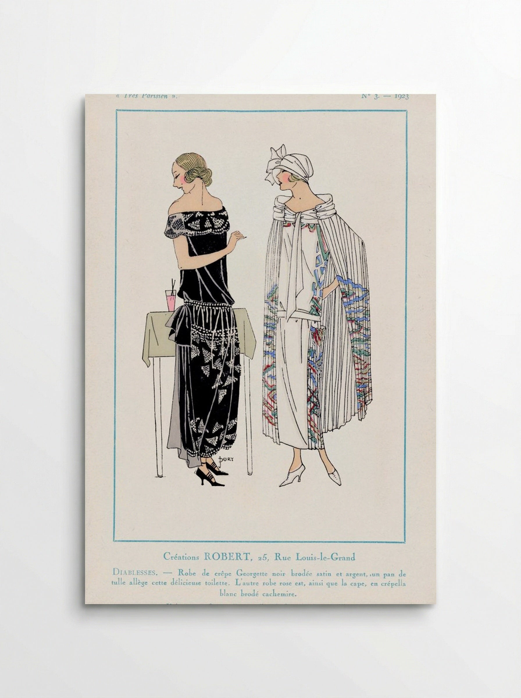 Fashion Plate from Très Parisien, No. 3 - Georges Dory - Poster