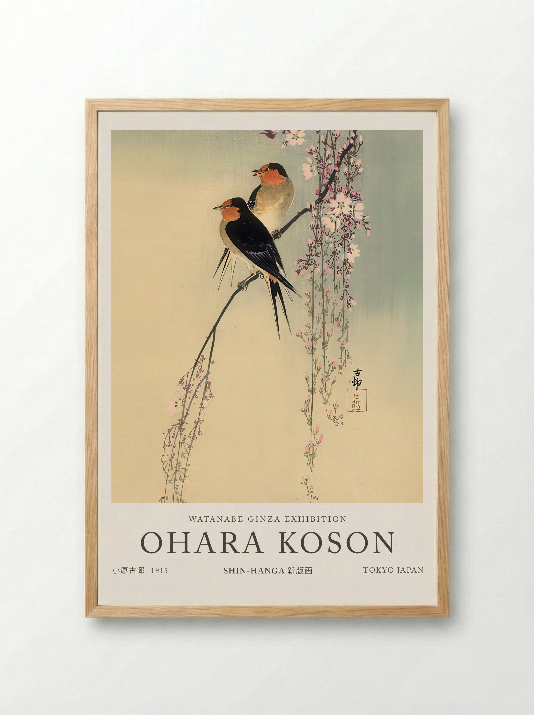 Swallows With Cherry Blossom - Ohara Koson