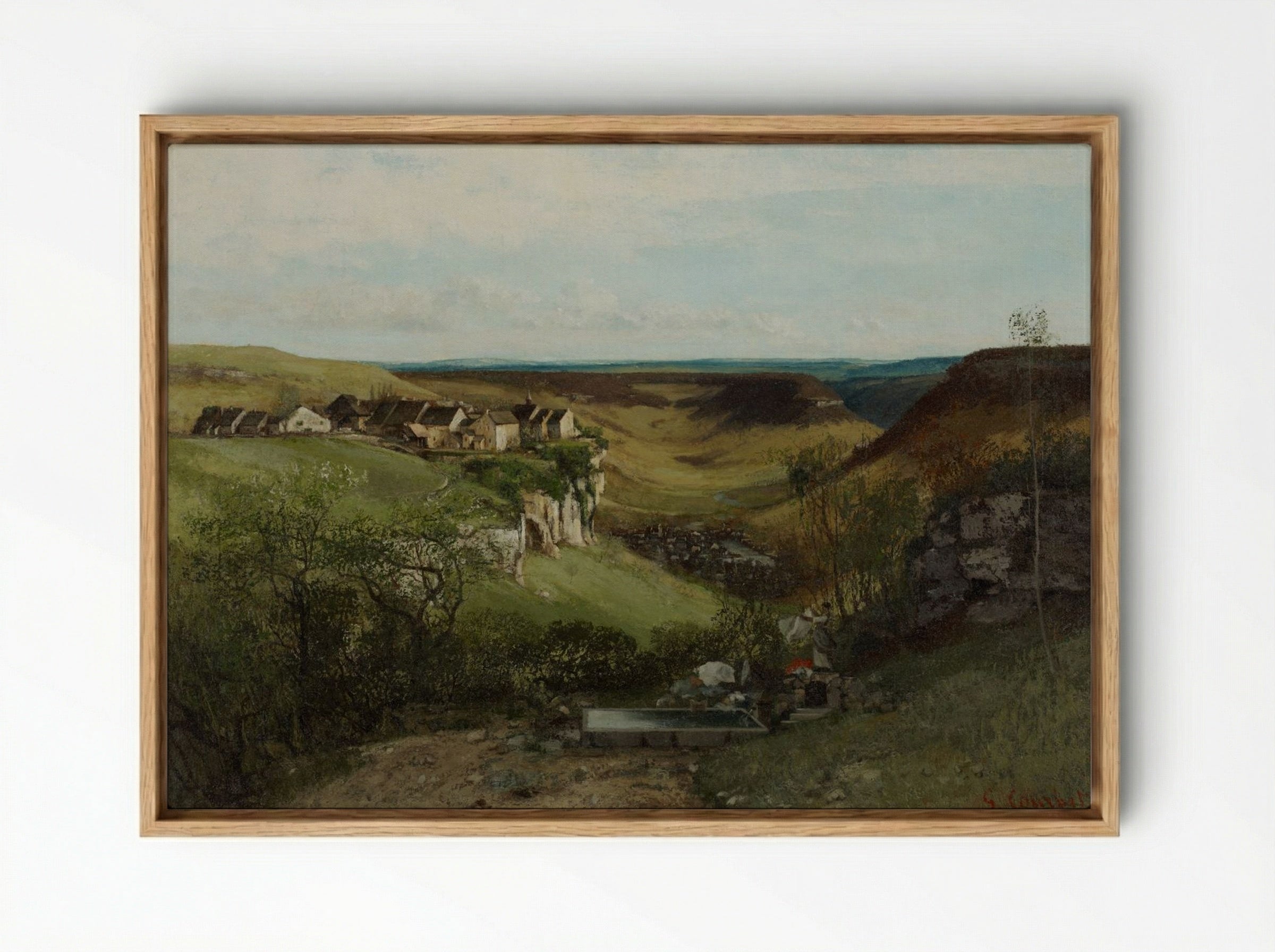Château d'Ornans - Gustave Courbet - Framed Canvas Wood
