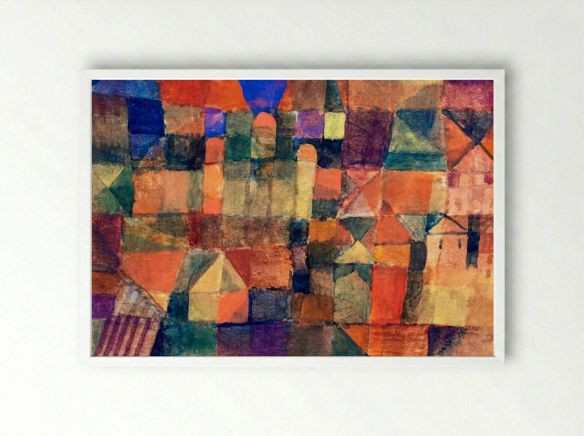 City with the Three Domes - Paul Klee - Framed Print White