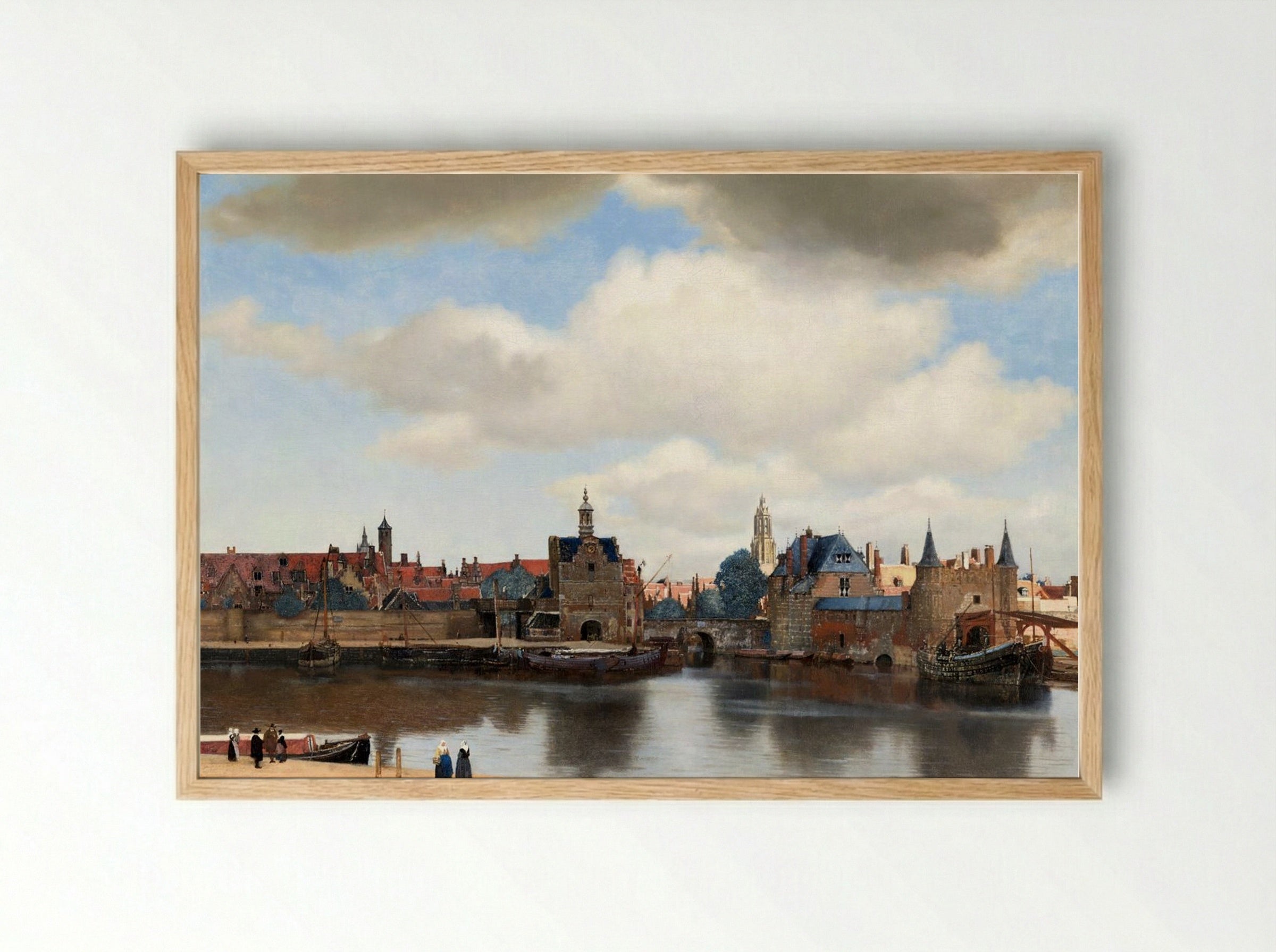 View of Delft - Johannes Vermeer - Framed Print Wood