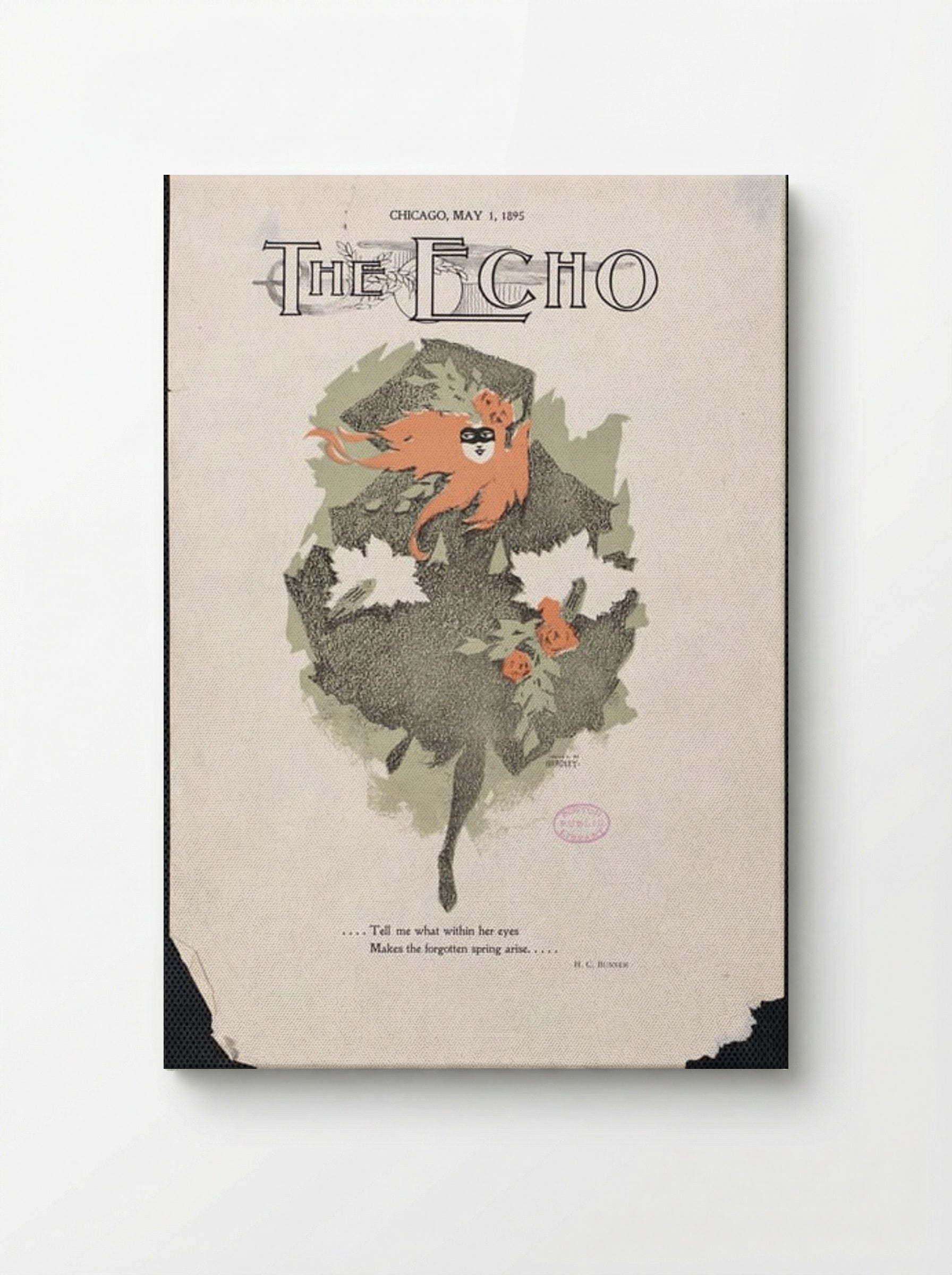 The Echo, Chicago, May 1, 1895 - Will H. Bradley - Canvas