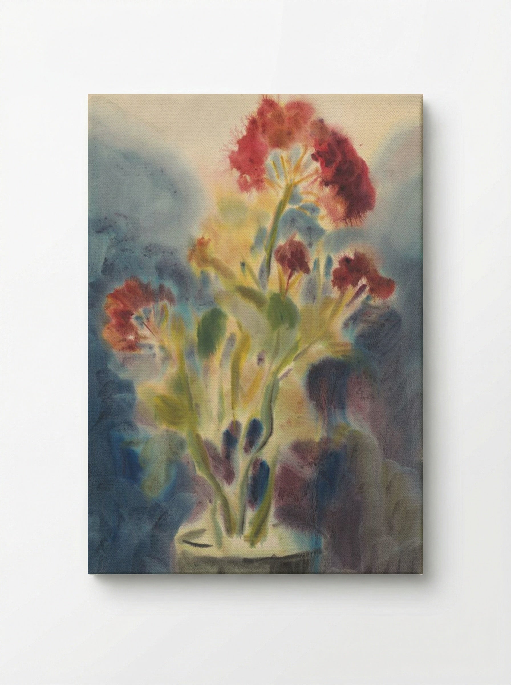 Red Flowers in Vase - Zolo Palugyay - Canvas