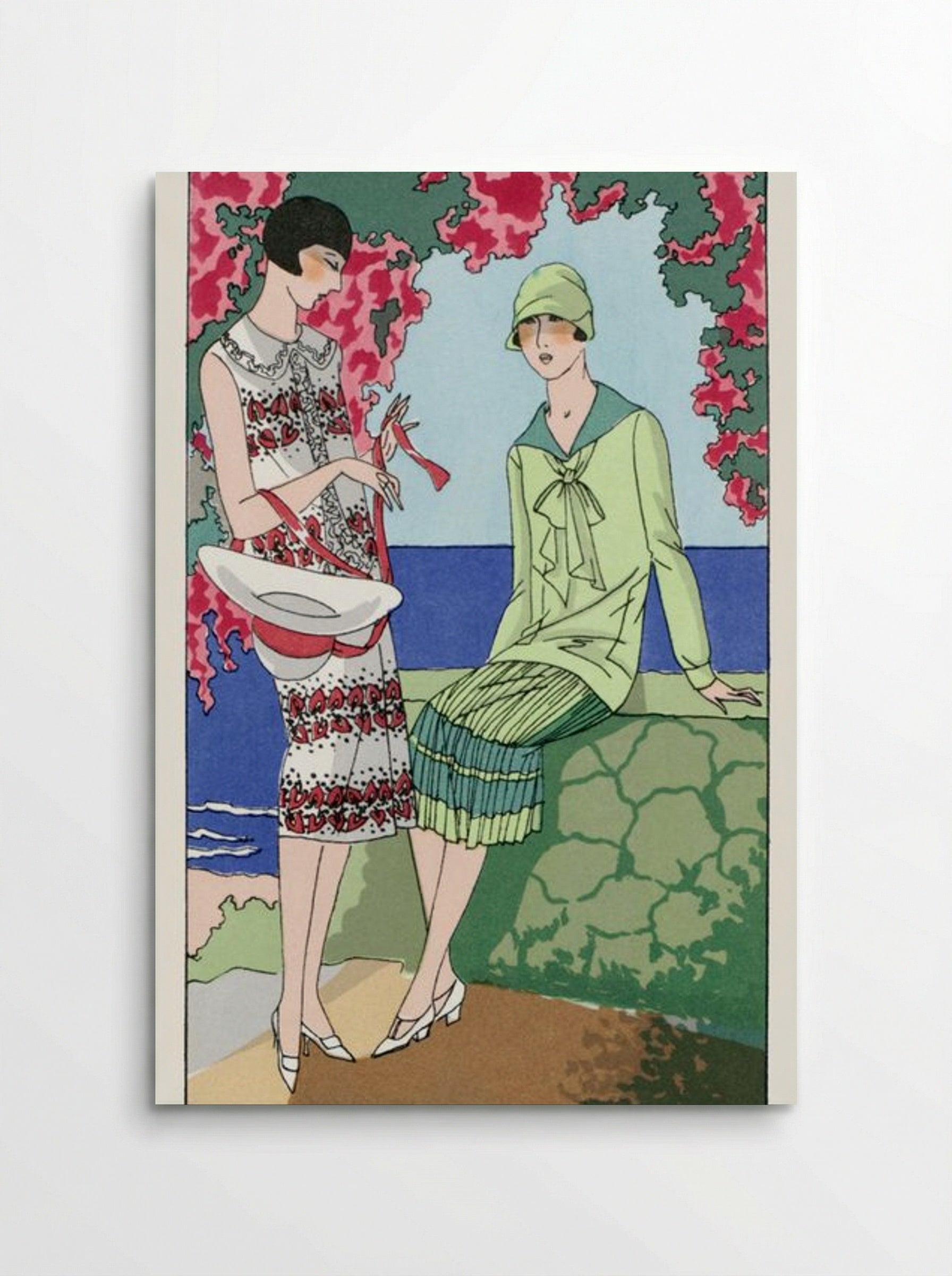 Two Women in Summer Dresses - Martial et Armand and Lucien Lelong - Poster