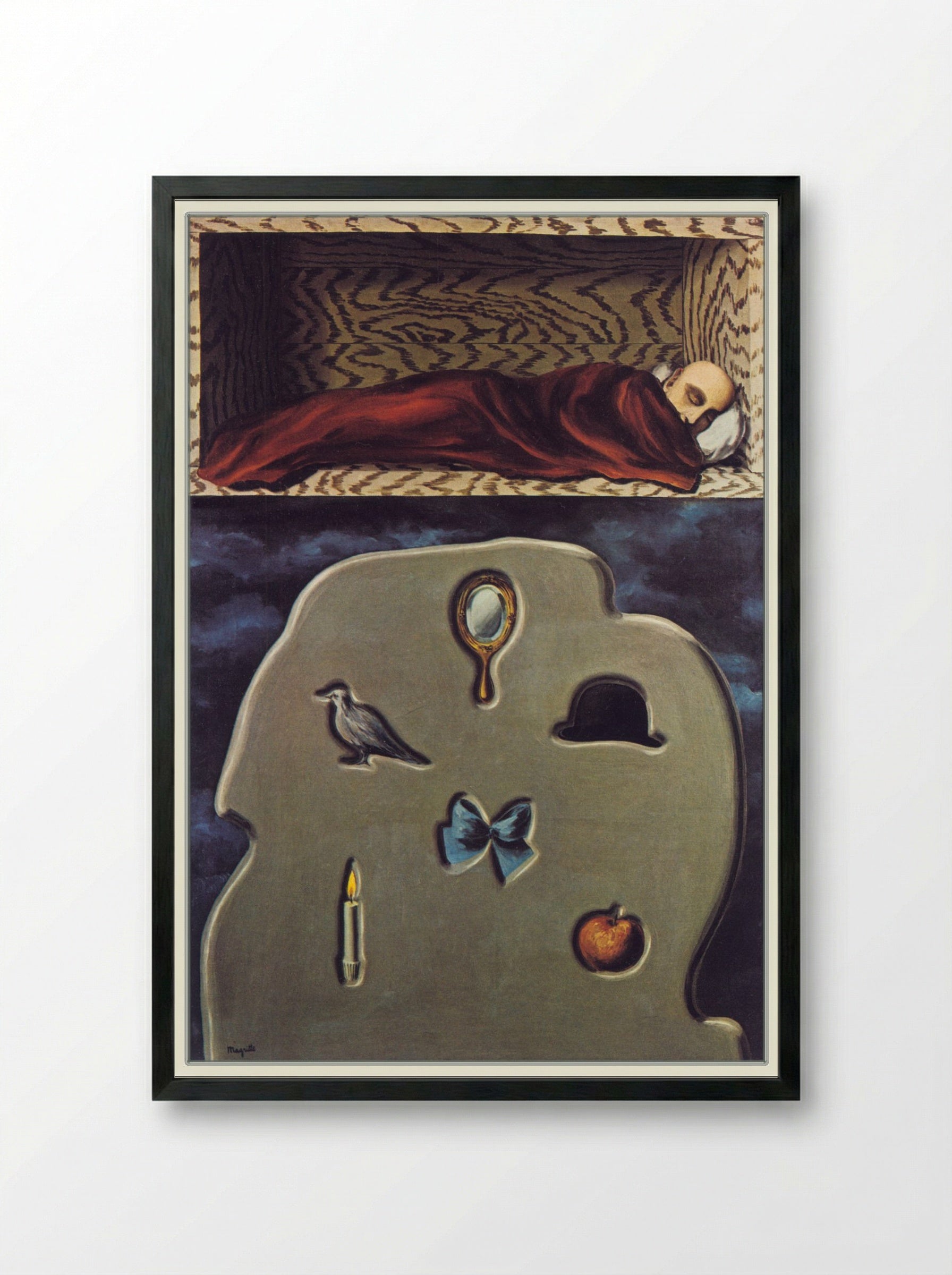 The Reckless Sleeper - René Magritte - Framed Print Black