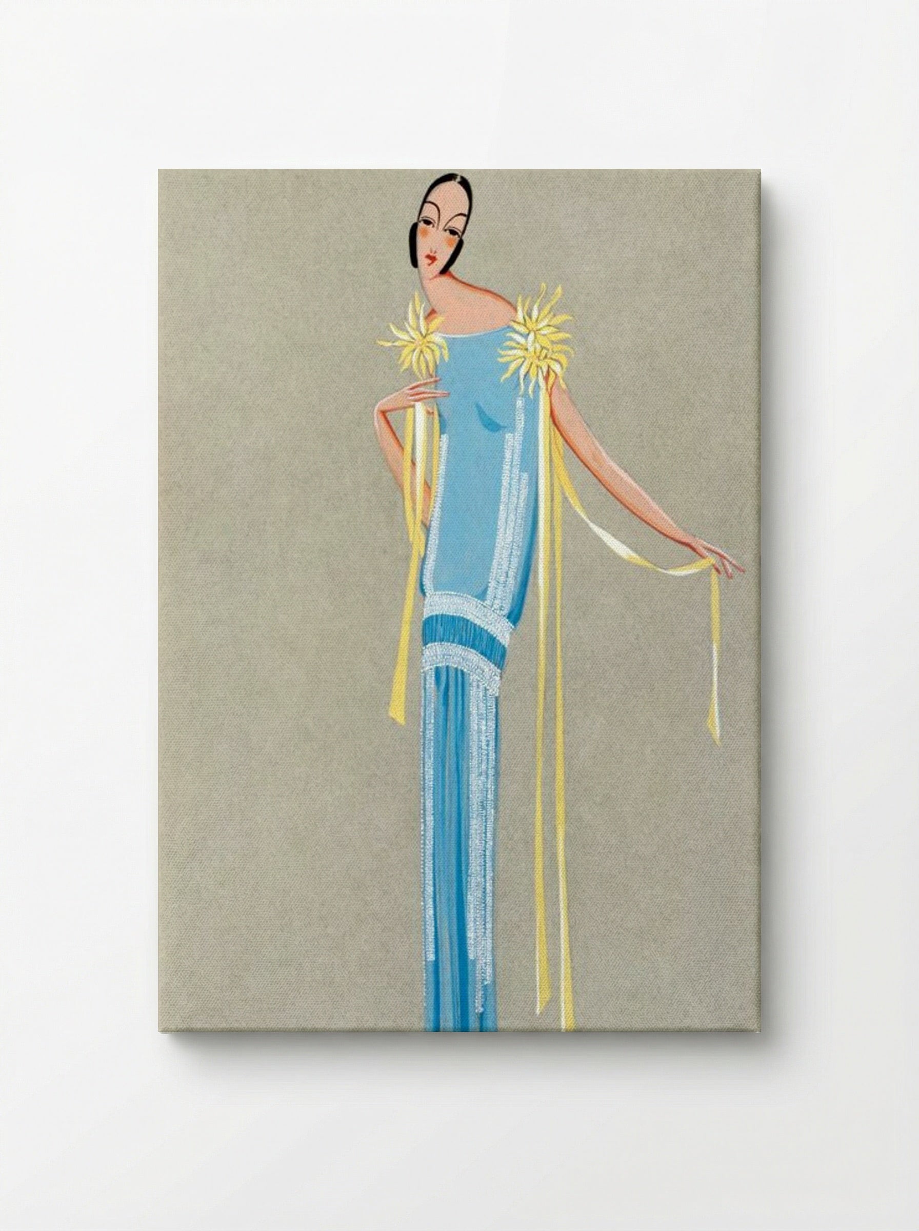 Design for 'L'Accroche-Coeur' Summer Dress, 1924 - Fine Art Print - Canvas