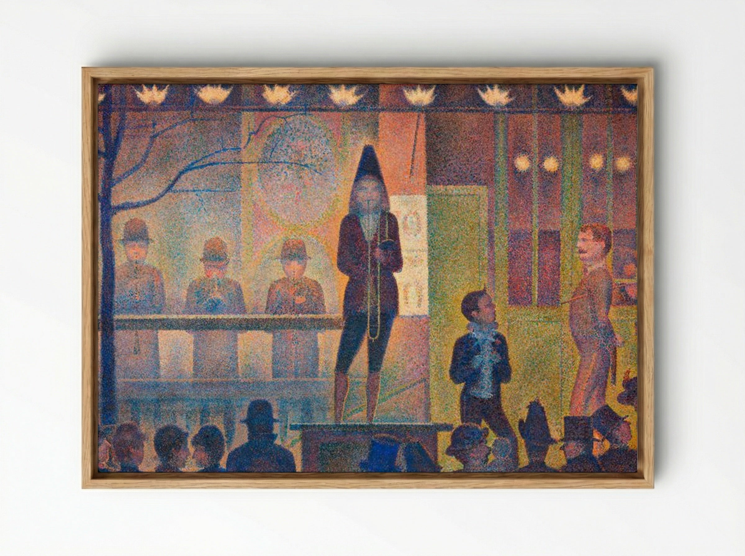 Circus Sideshow (Parade de Cirque) - Georges Seurat - Framed Canvas Wood