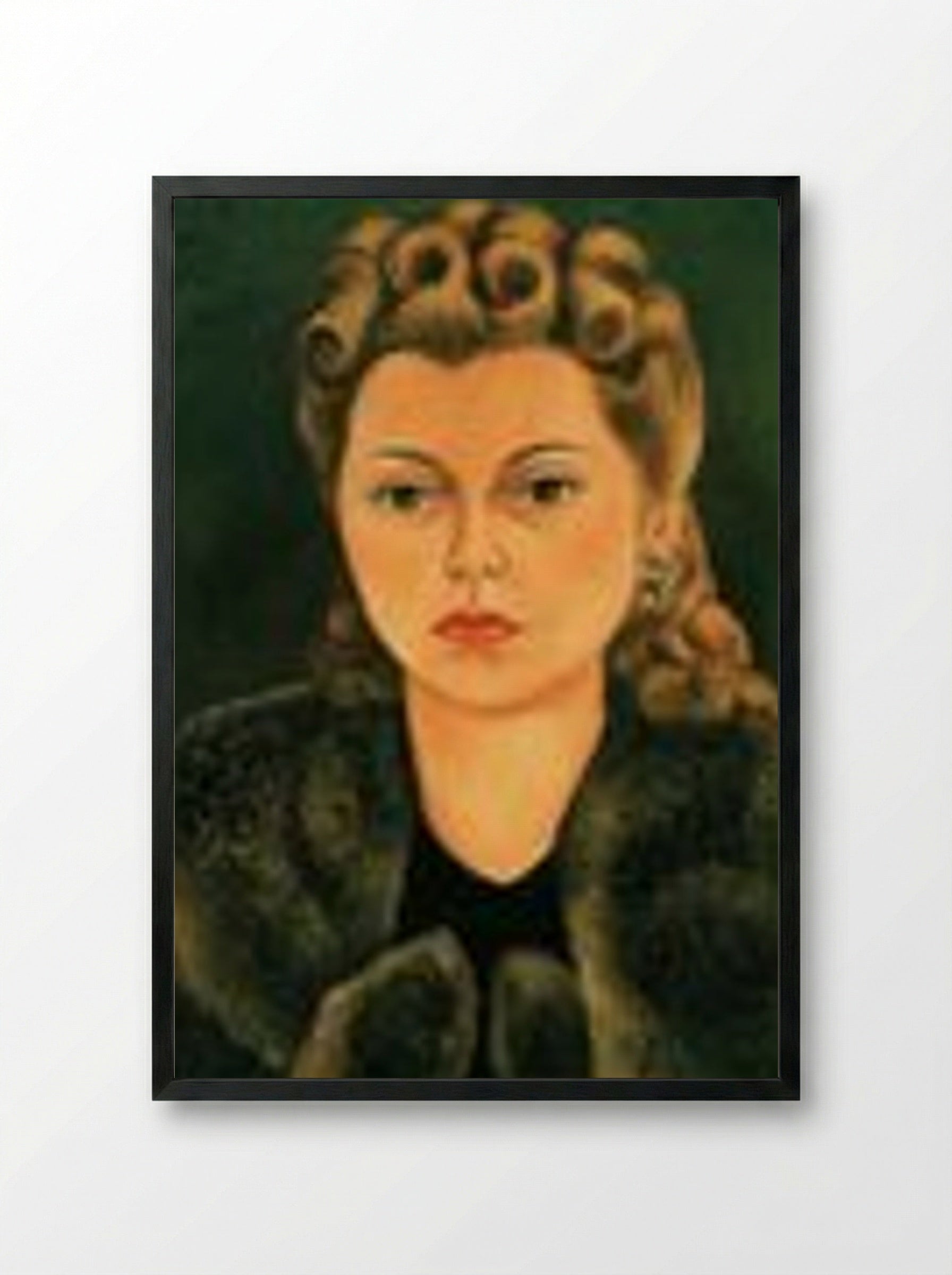 Portrait of Natasha Gelman - Diego Rivera - Framed Print Black