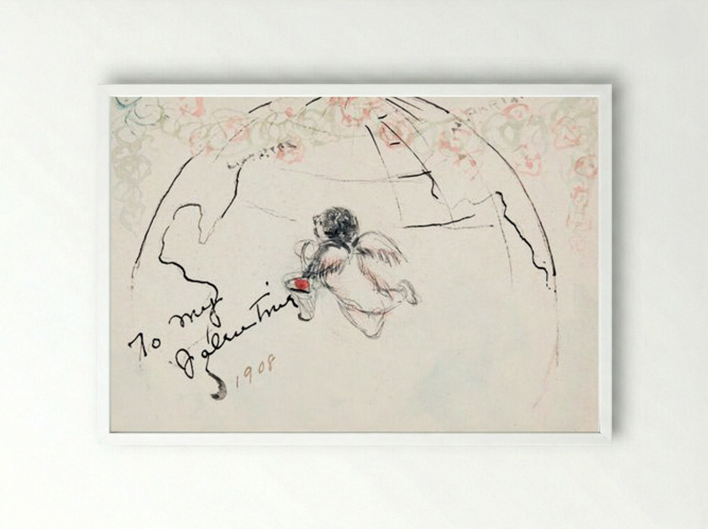 To My Valentine - Charles Demuth - Framed Print White