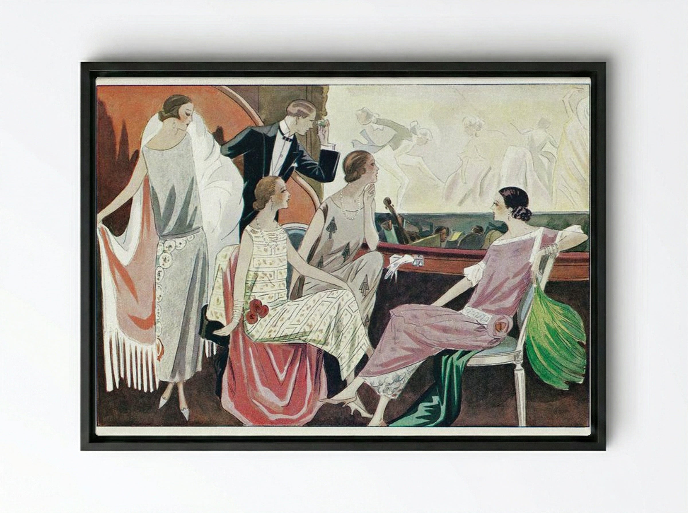 Opera Comique - Edward Henry Molyneux - Framed Canvas Black