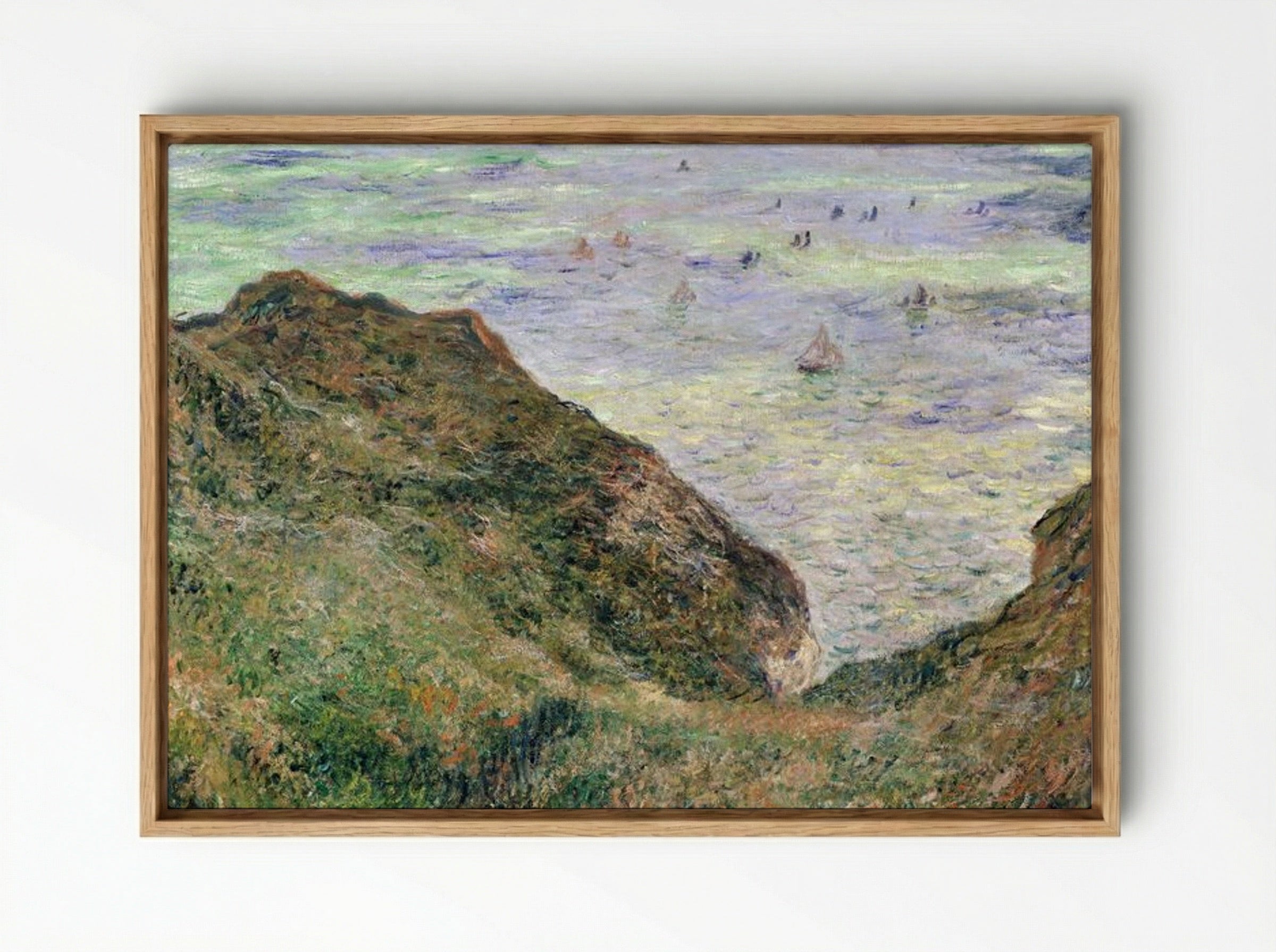 View Over the Sea - Claude Monet - Framed Canvas Wood