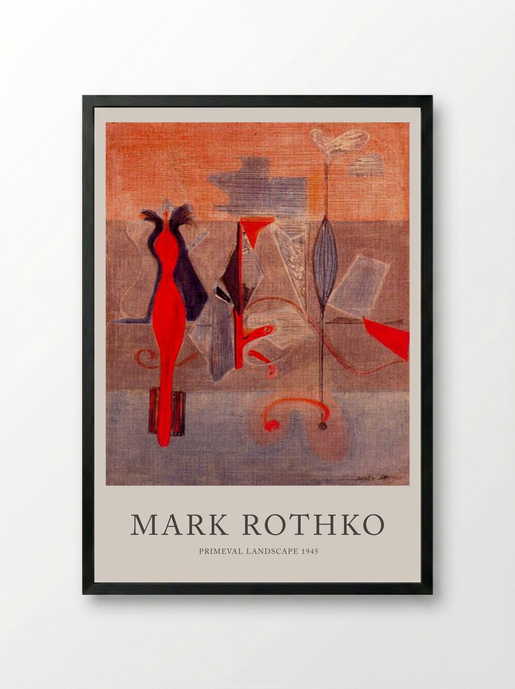 Primeval Landscape - Mark Rothko - Framed Print Black