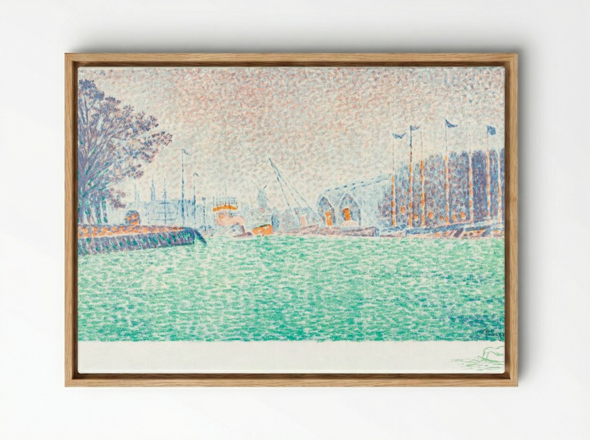 At Flushing (A Flessingue) - Paul Signac - Framed Canvas Wood