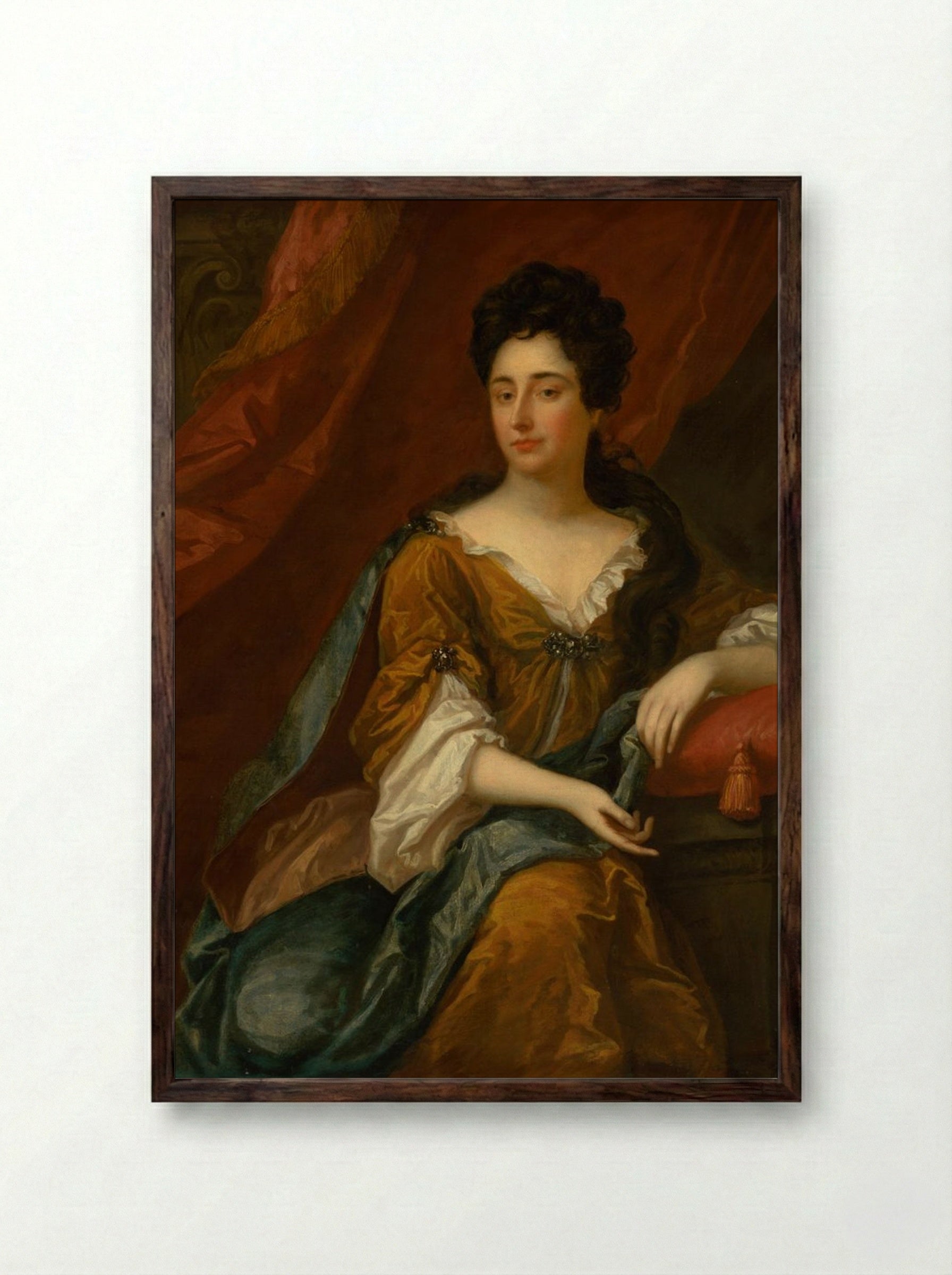 Portrait of a Seated Lady - Thomas Gainsborough - Framed Print Dark Wood