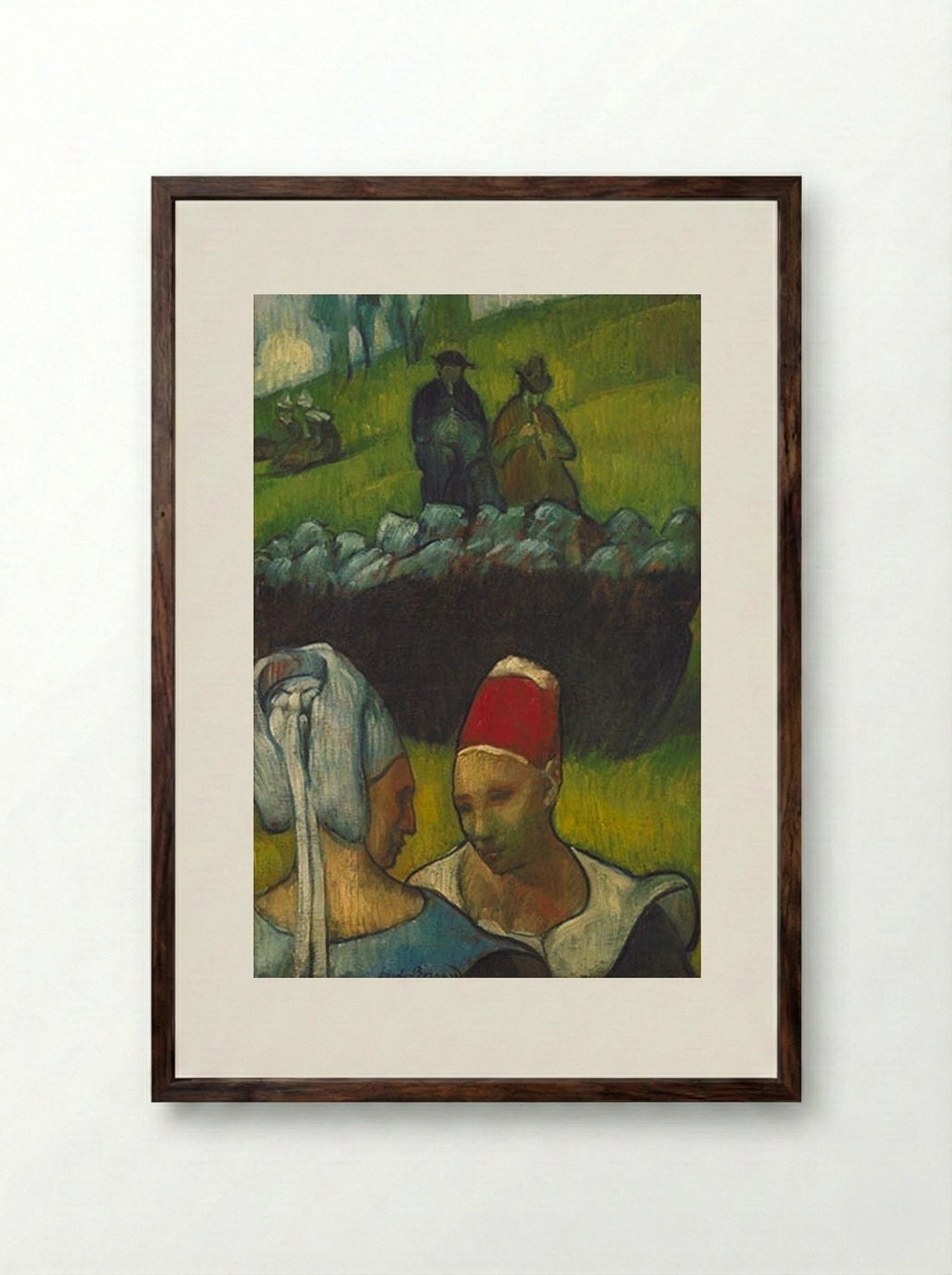 Bretons - Émile Bernard - Framed Print Dark Wood