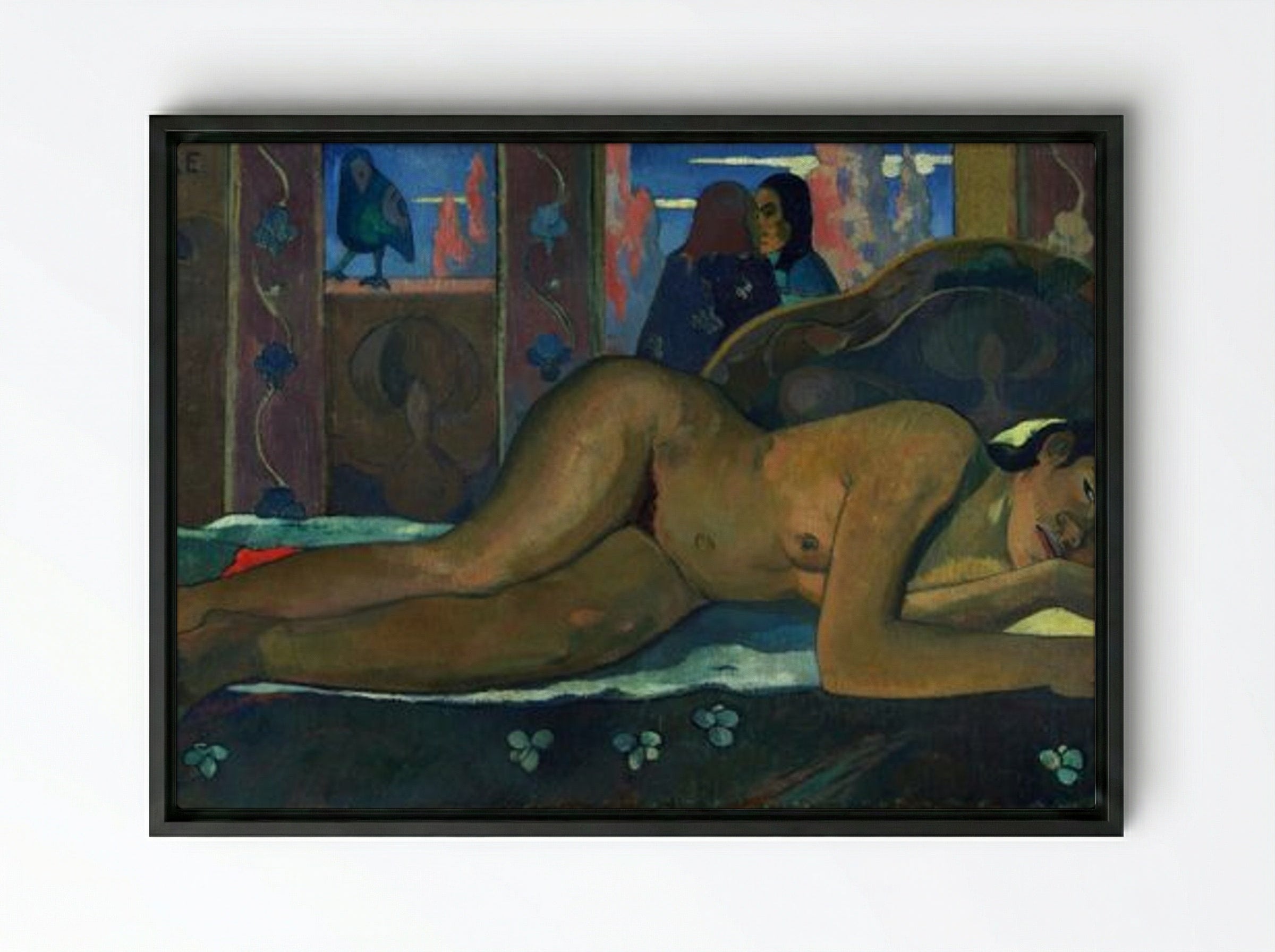 Nevermore - Paul Gauguin - Framed Canvas Black