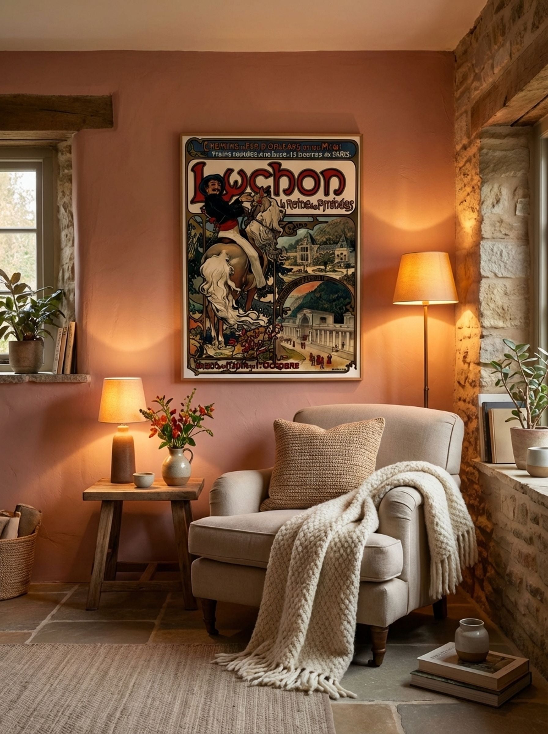 Luchon (Travel Poster) - Fine Art Print - Lifestyle