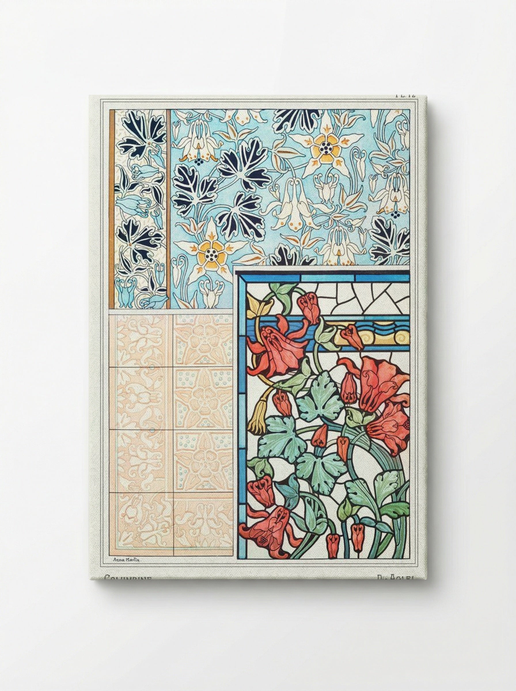 Ancolie (Columbine) from La Plante et ses Applications ornementales - Maurice Pillard Verneuil - Canvas