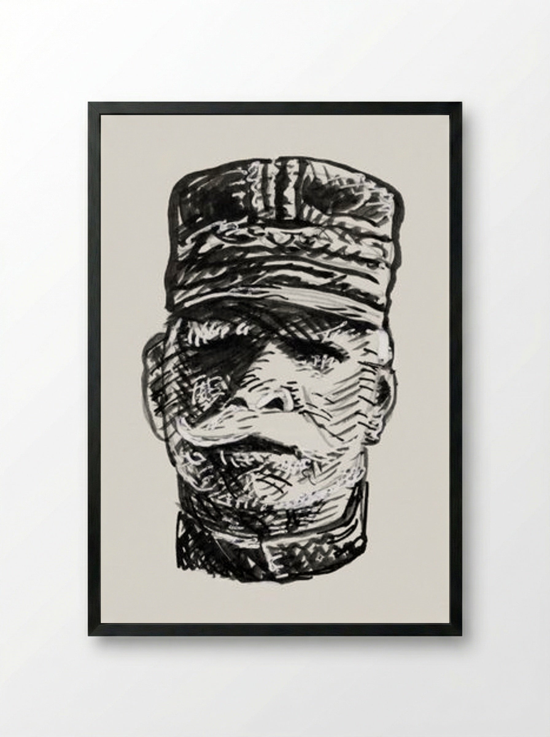 Portrait of General Joseph Jacques Césaire Joffre - Leo Gestel - Framed Print Black