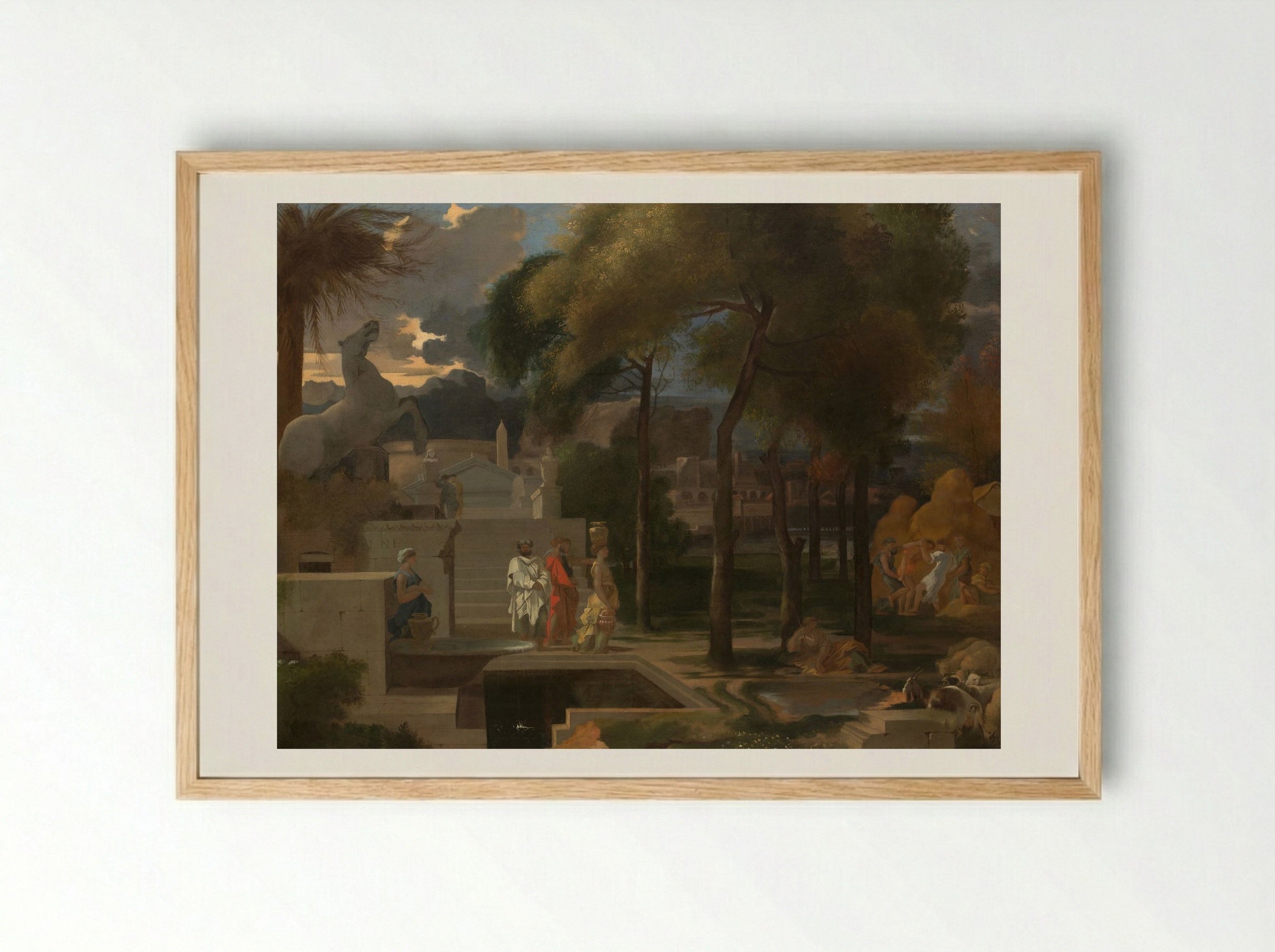 A Classical Landscape - Sébastien Bourdon - Framed Print Wood