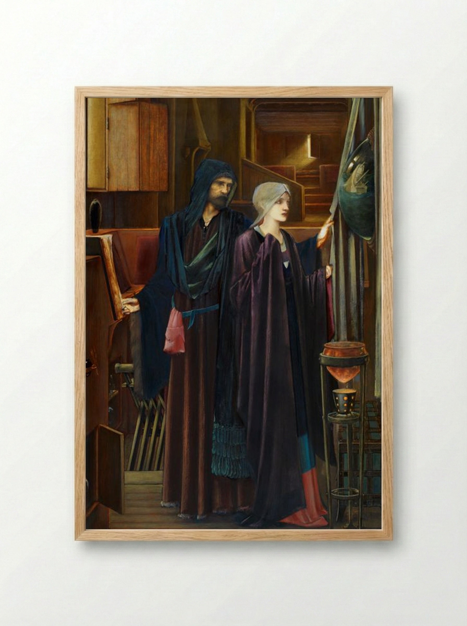The Car of Love - Edward Burne-Jones - Framed Print Wood