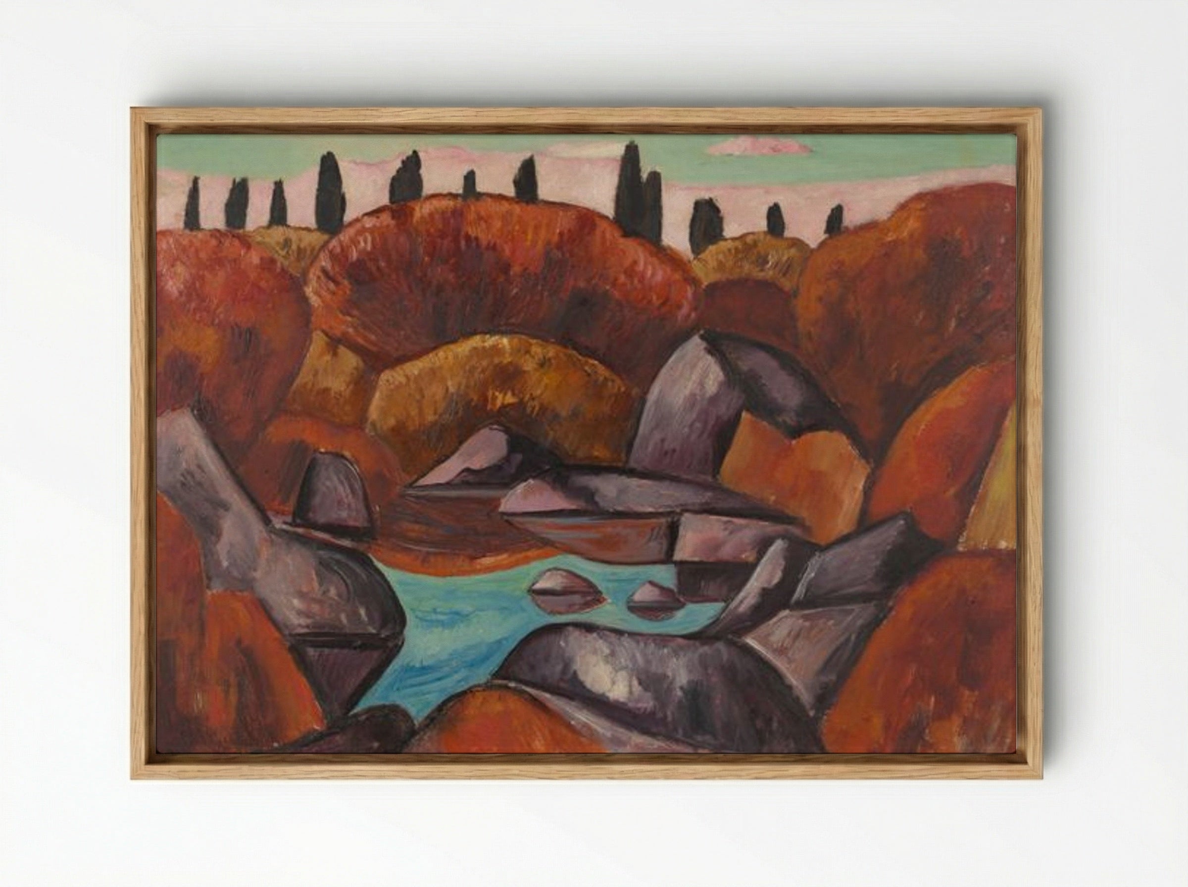 Flaming Pool, Dogtown - Marsden Hartley - Framed Canvas Wood