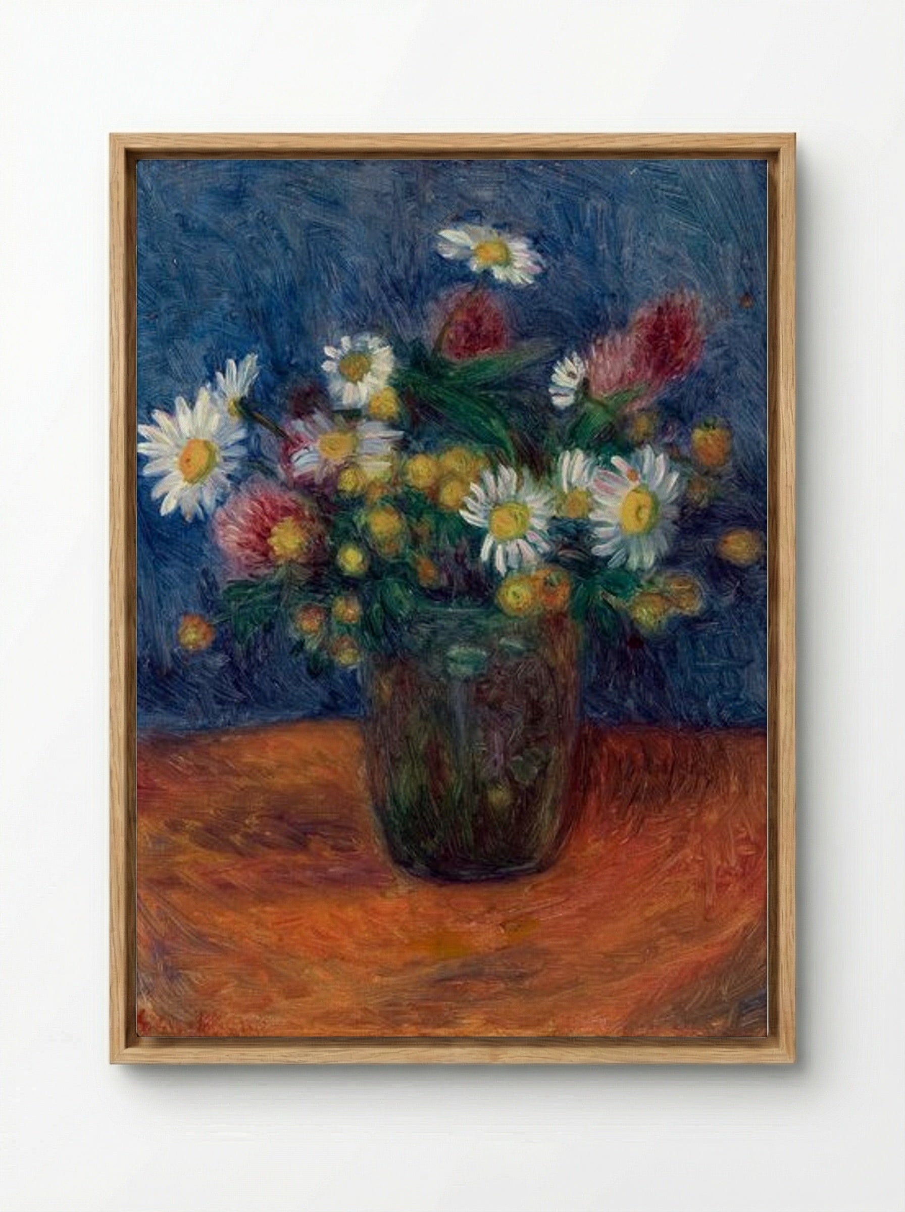 Flowers in a Vase - William James Glackens - Framed Canvas Wood