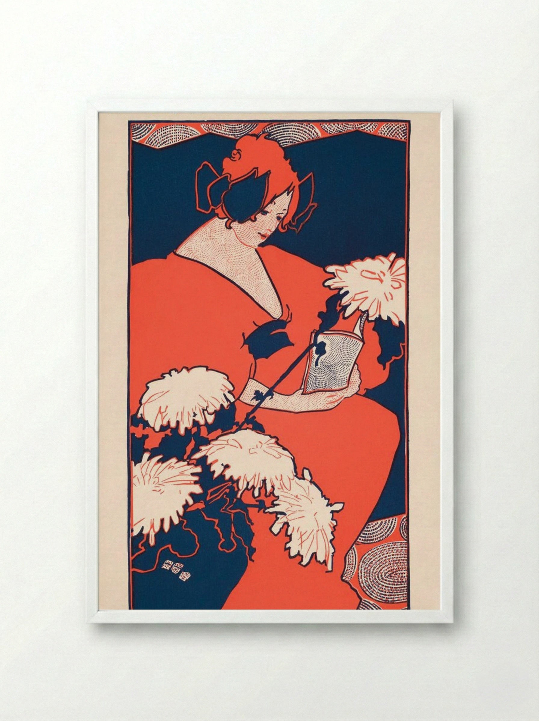 The Penny Magazine - Ethel Reed - Framed Print White