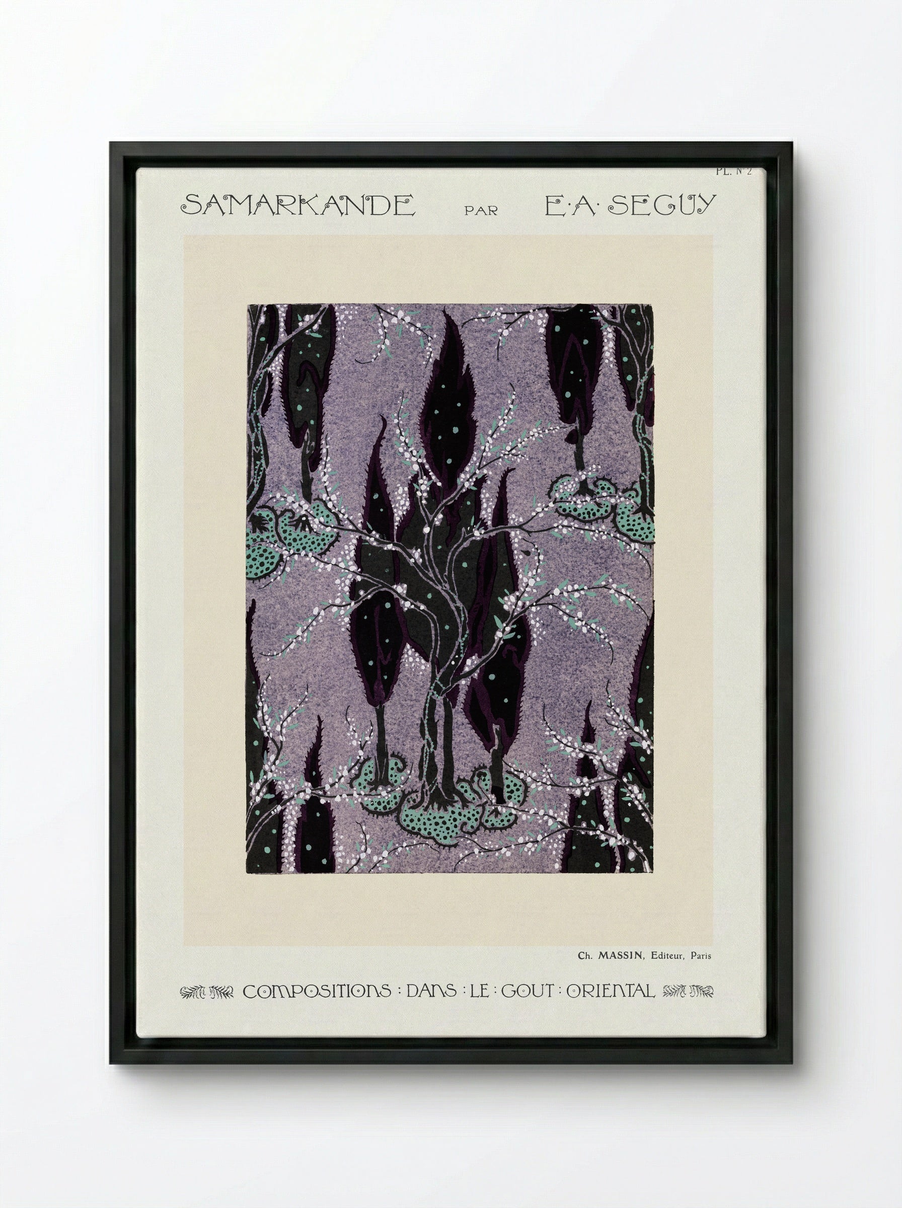 Samarkande, Plate No. 2 - Émile-Allain Séguy - Framed Canvas Black