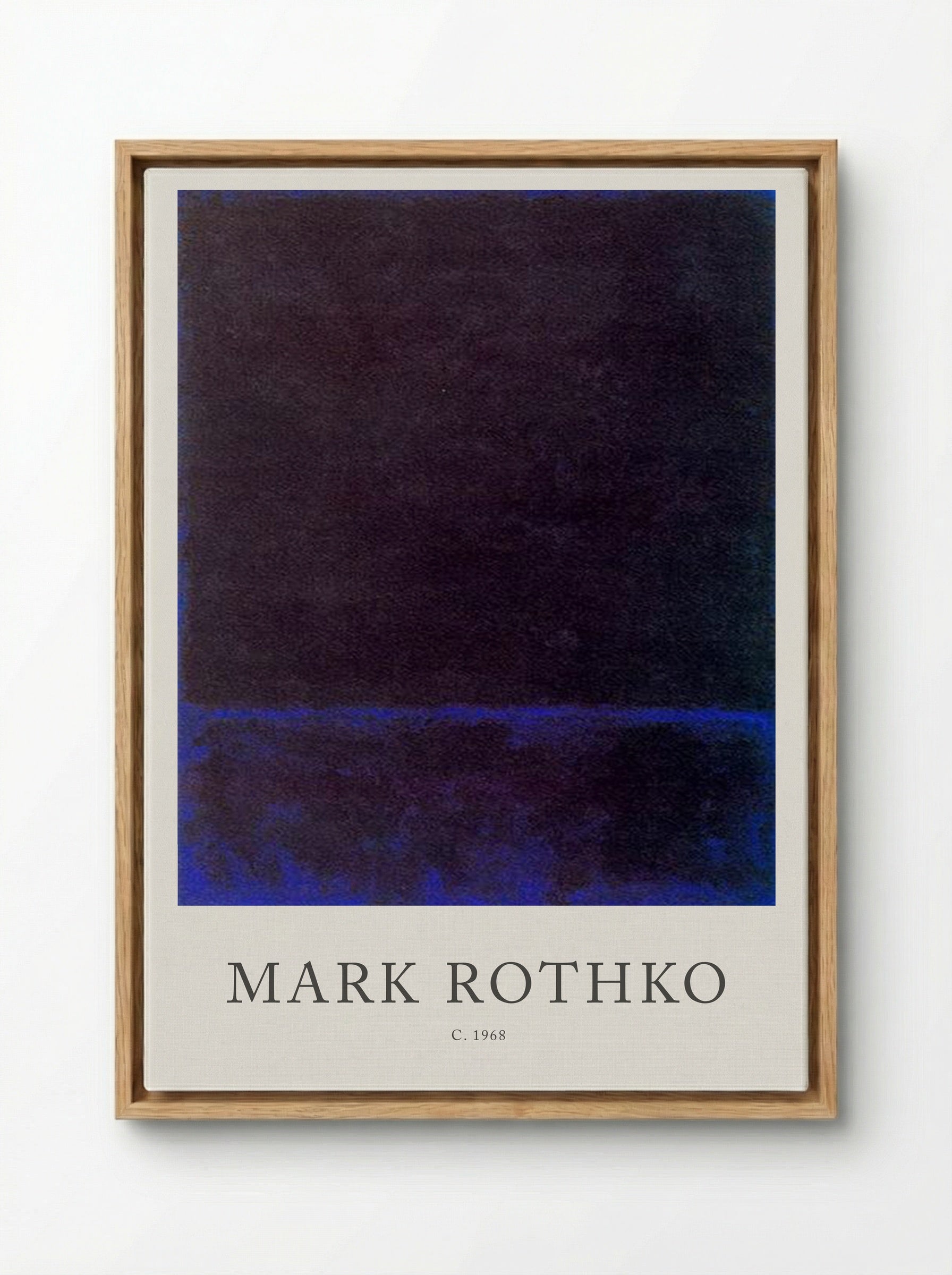 Untitled (Dark Blue Band, c. 1968) - Mark Rothko - Framed Canvas Wood