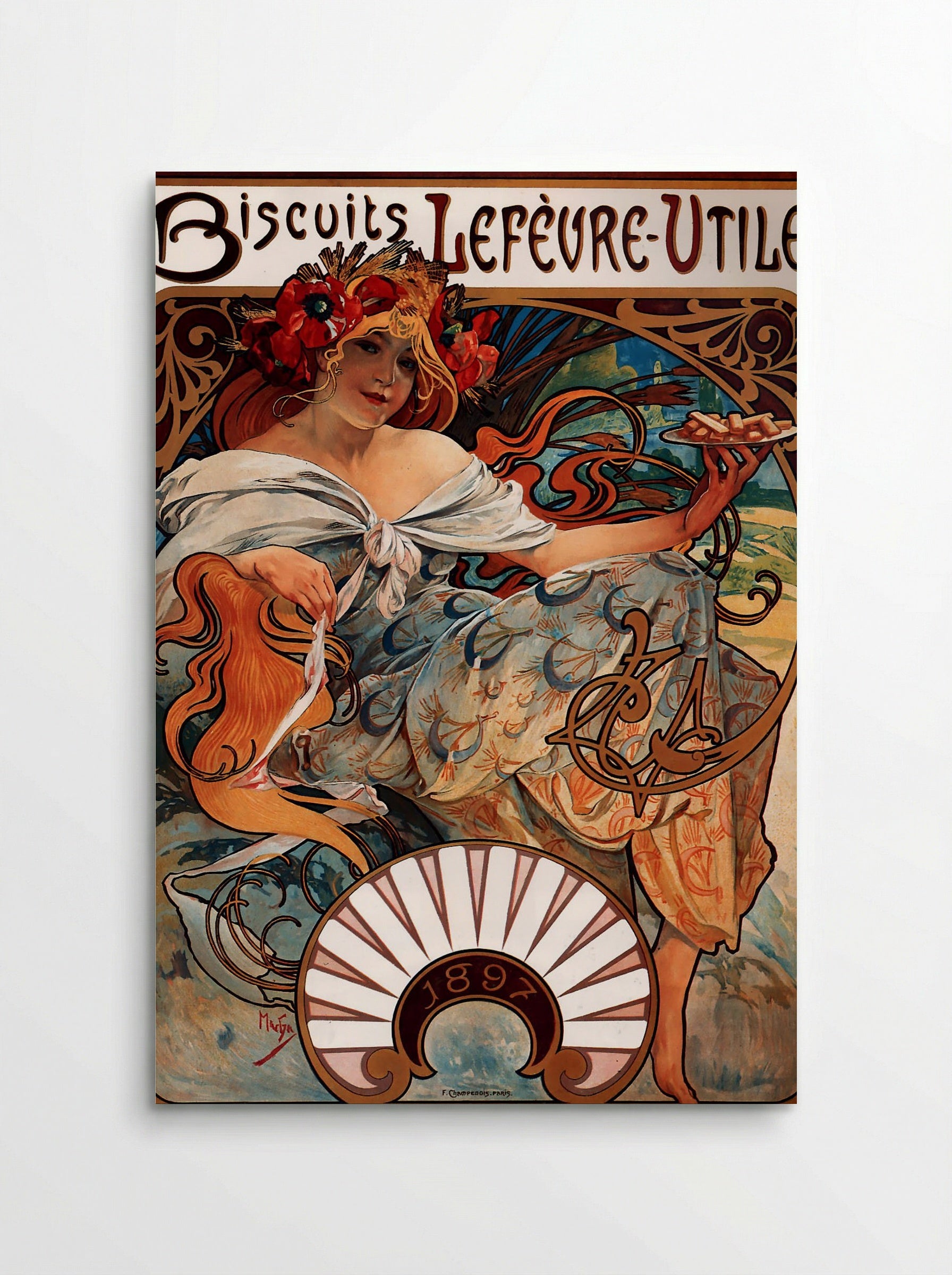 Biscuits Lefèvre-Utile - Alphonse Mucha - Poster