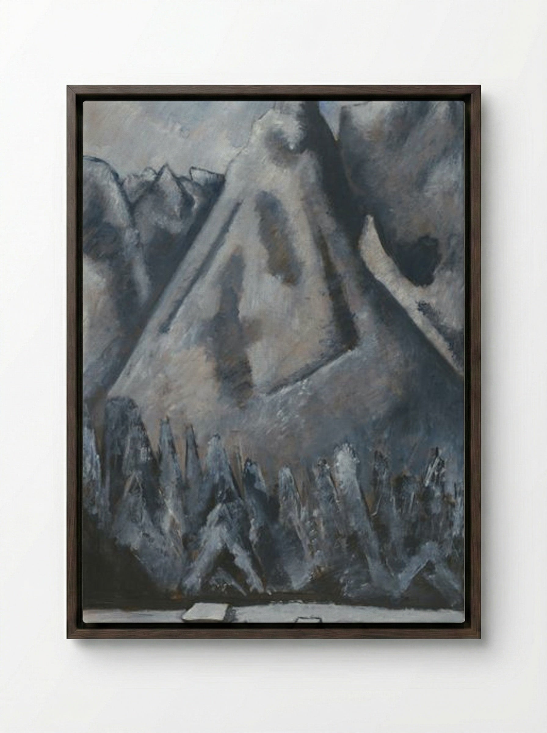 Waxenstein Peaks, Garmisch-Partenkirchen - Marsden Hartley - Framed Canvas Dark Wood