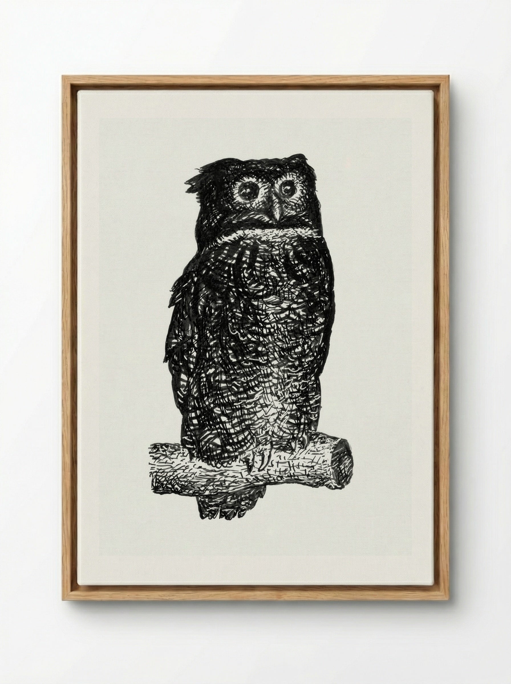 Owl - Leo Gestel - Framed Canvas Wood