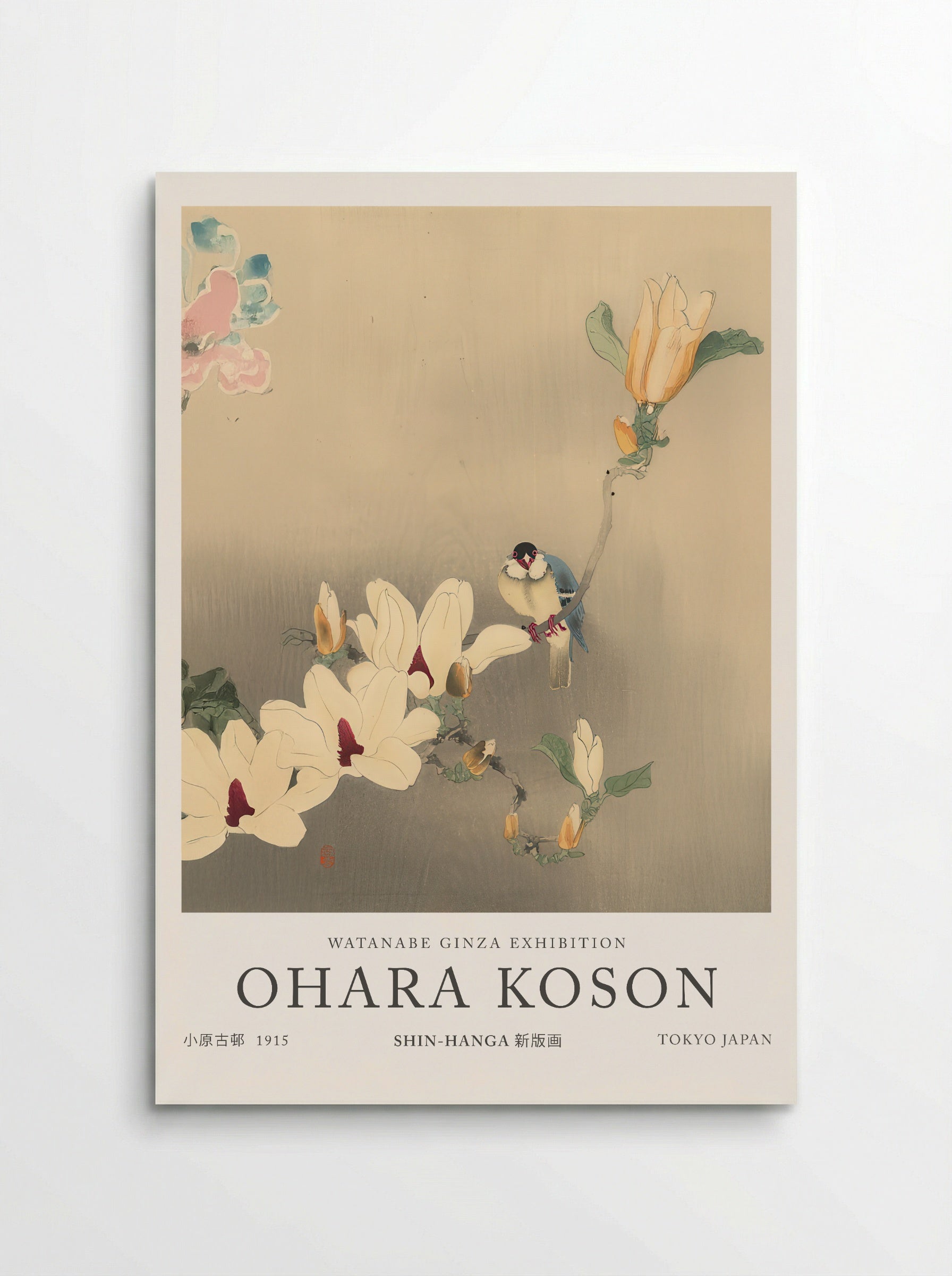 Blue Bird And Magnolia - Ohara Koson