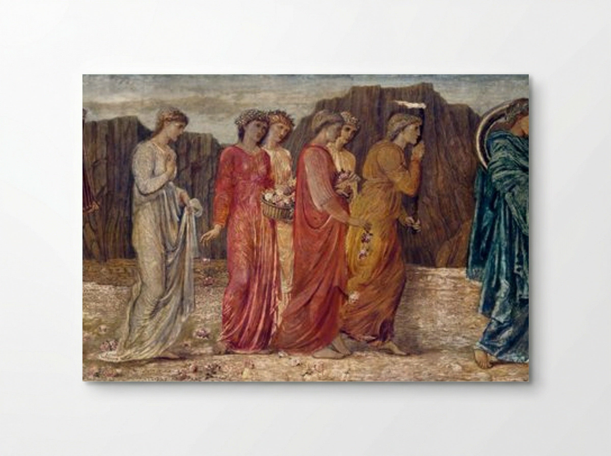 Cupid and Psyche: The King and Other Mourners Abandon Psyche to the Monster - Edward Burne-Jones - Poster