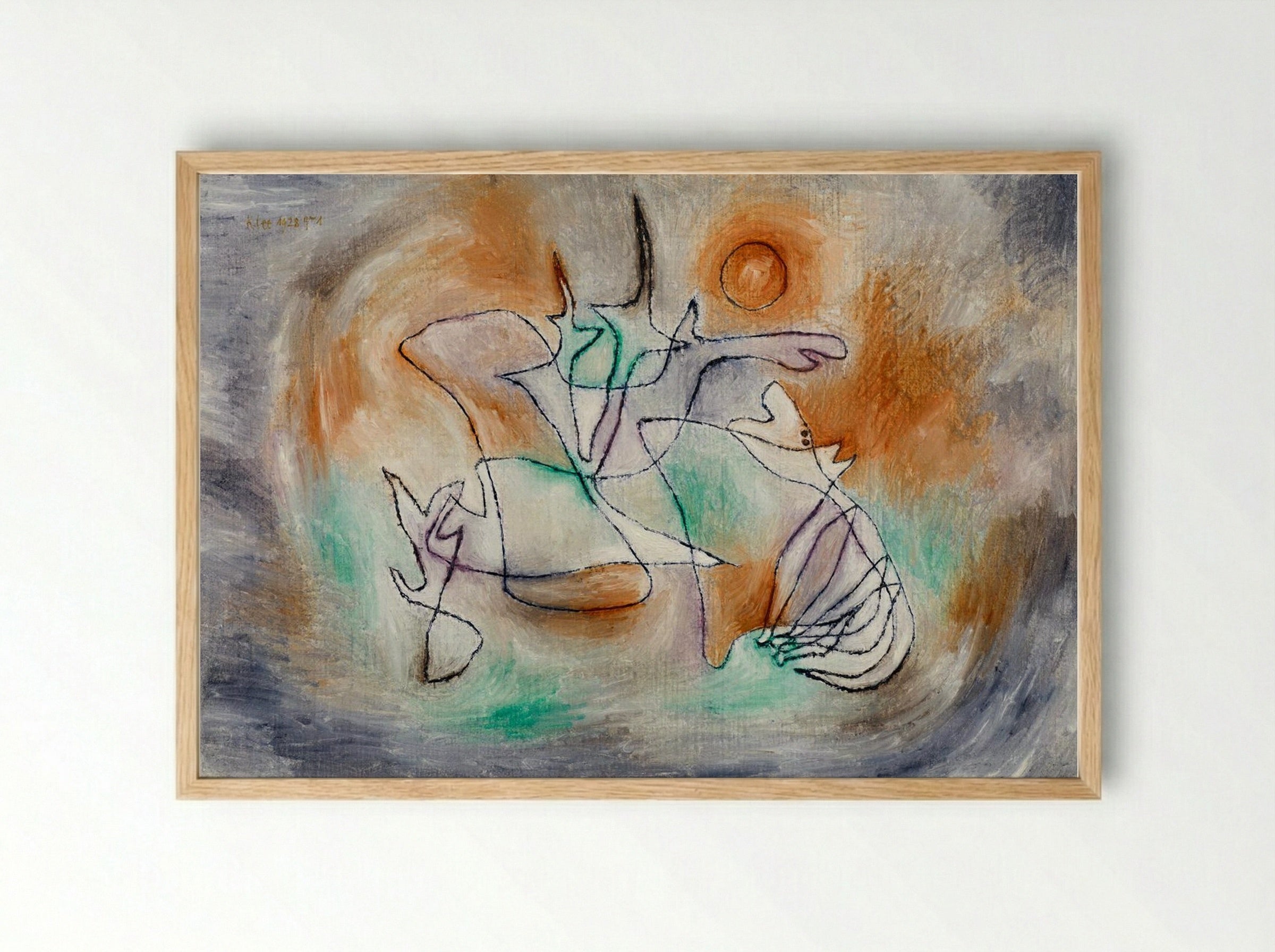 Howling Dog - Paul Klee - Framed Print Wood