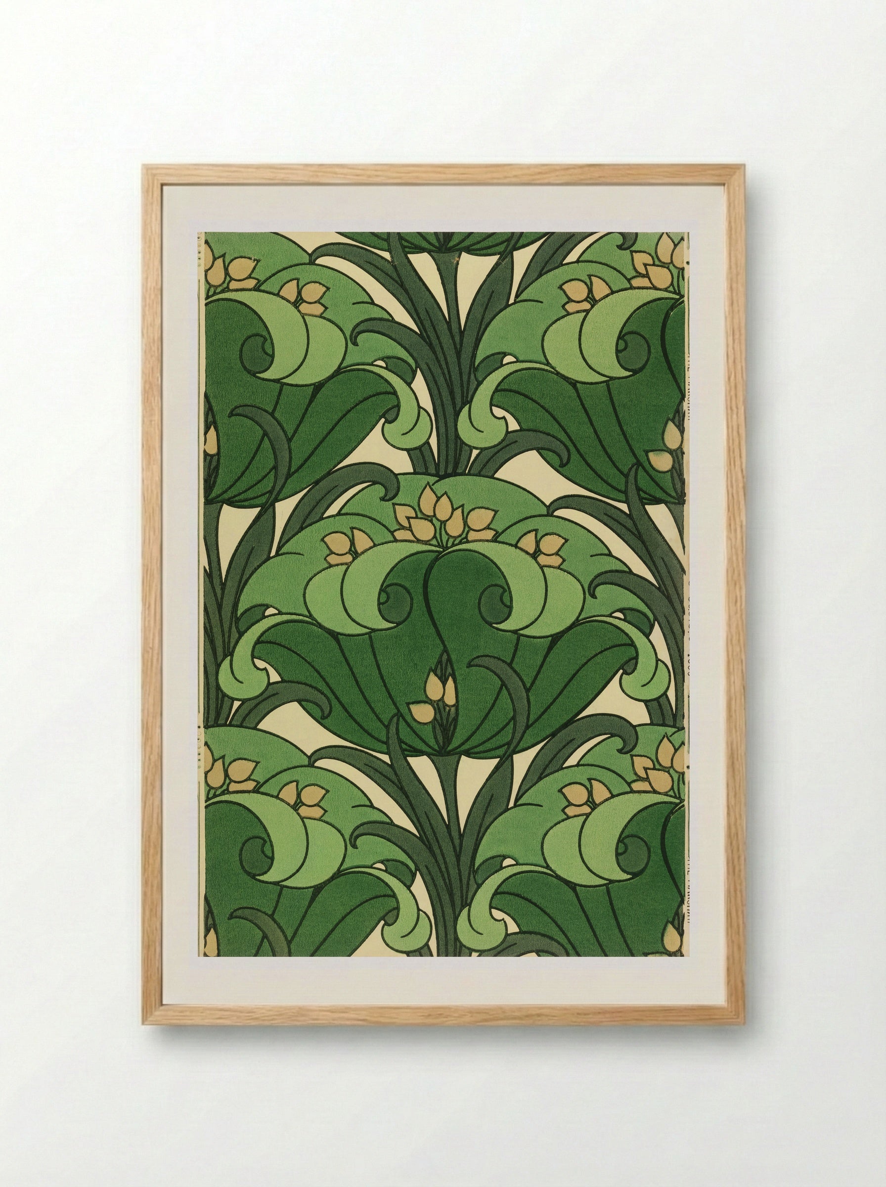 Floral Sidewall Design - William Morris - Framed Print Wood