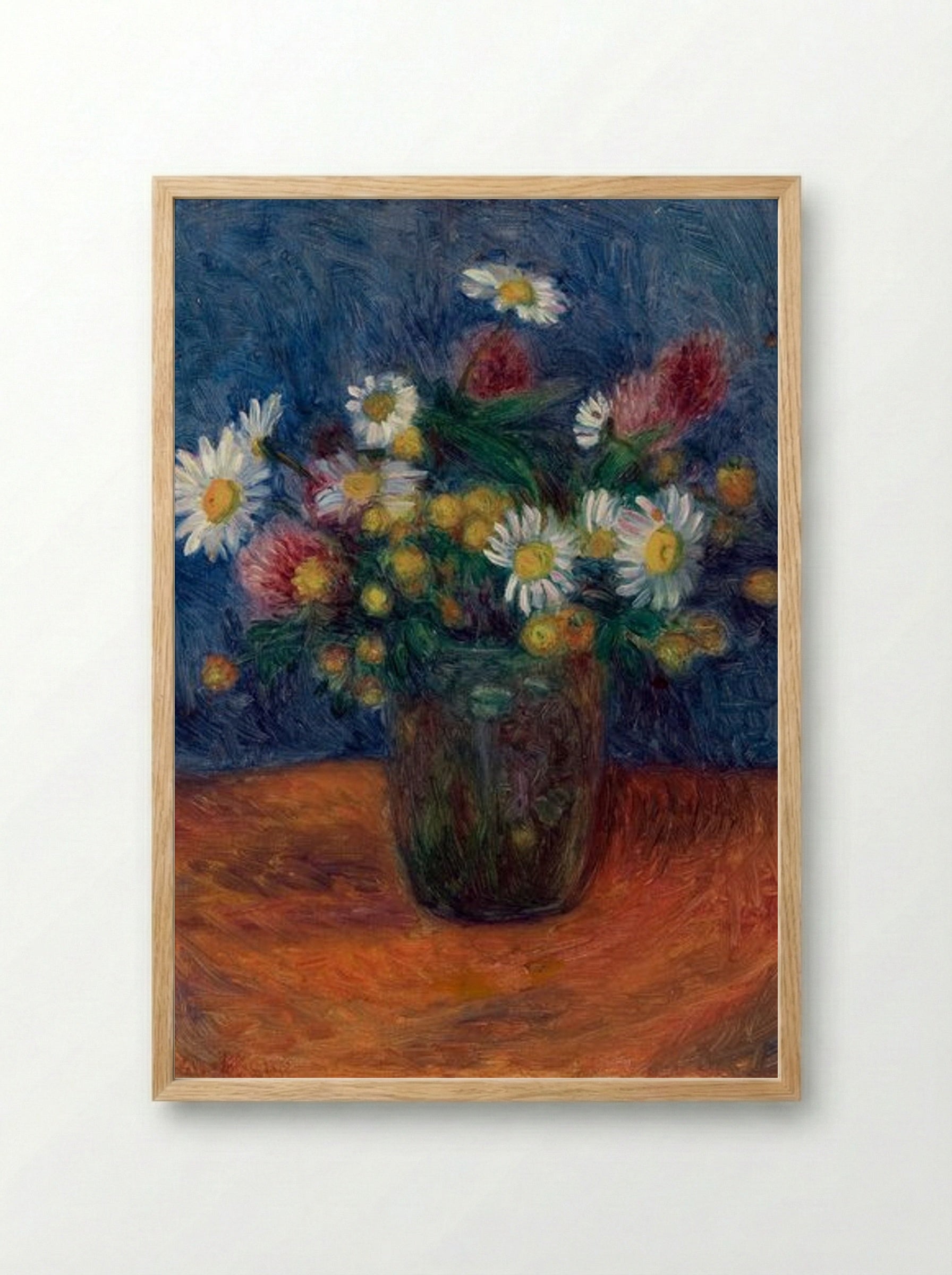 Flowers in a Vase - William James Glackens - Framed Print Wood