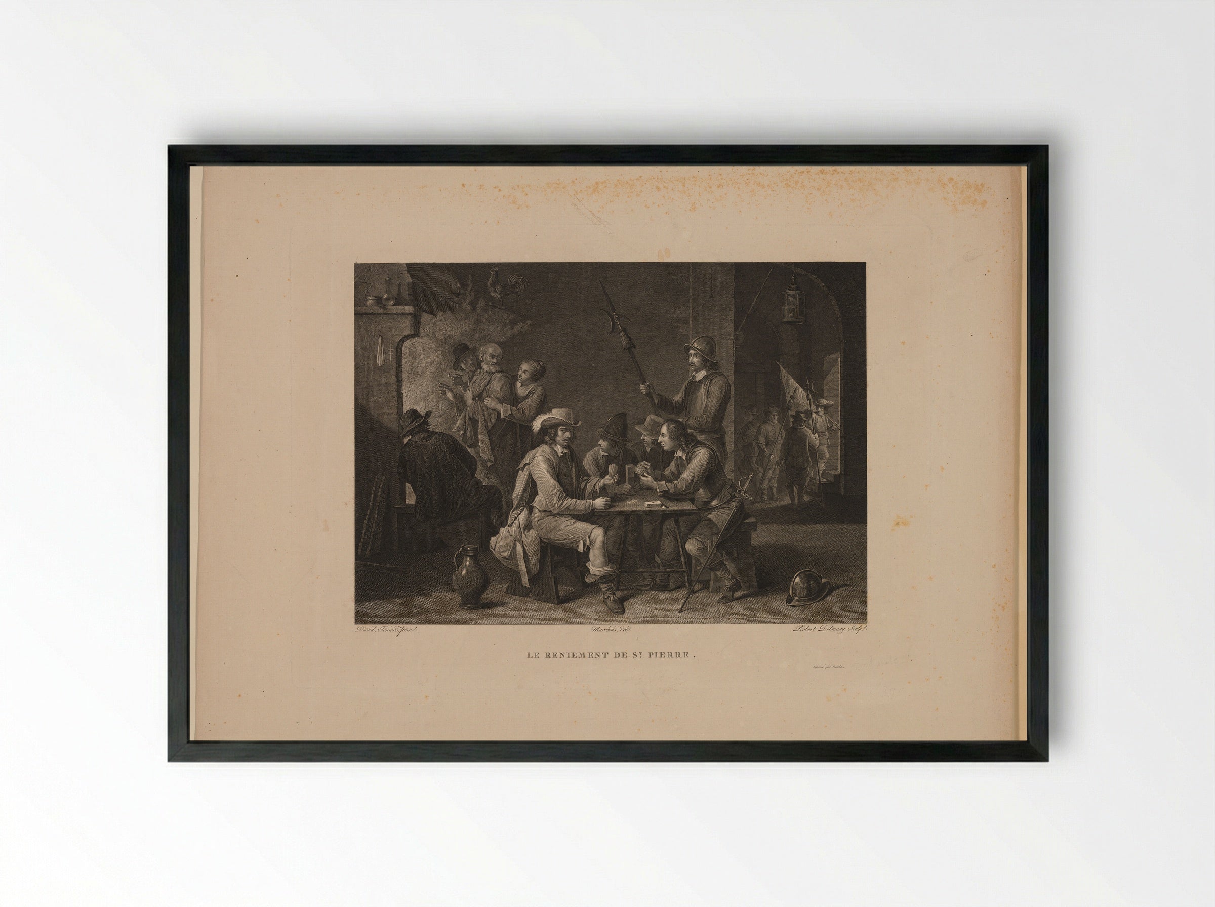 Saint Peter Denying Christ - Robert Delaunay - Framed Print Black