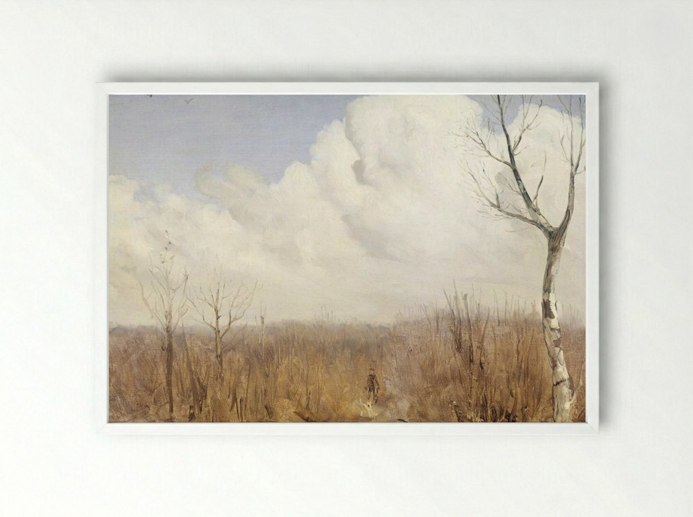 Autumn Day - Gerrit Willem Dijsselhof - Framed Print White