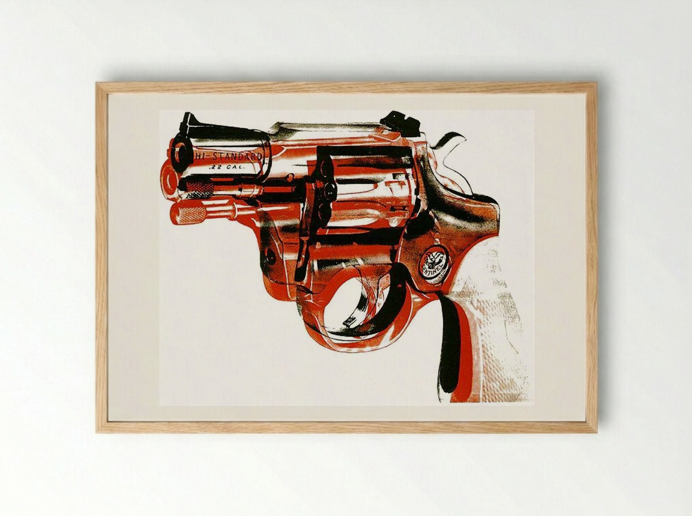 Gun - Andy Warhol - Framed Print Wood